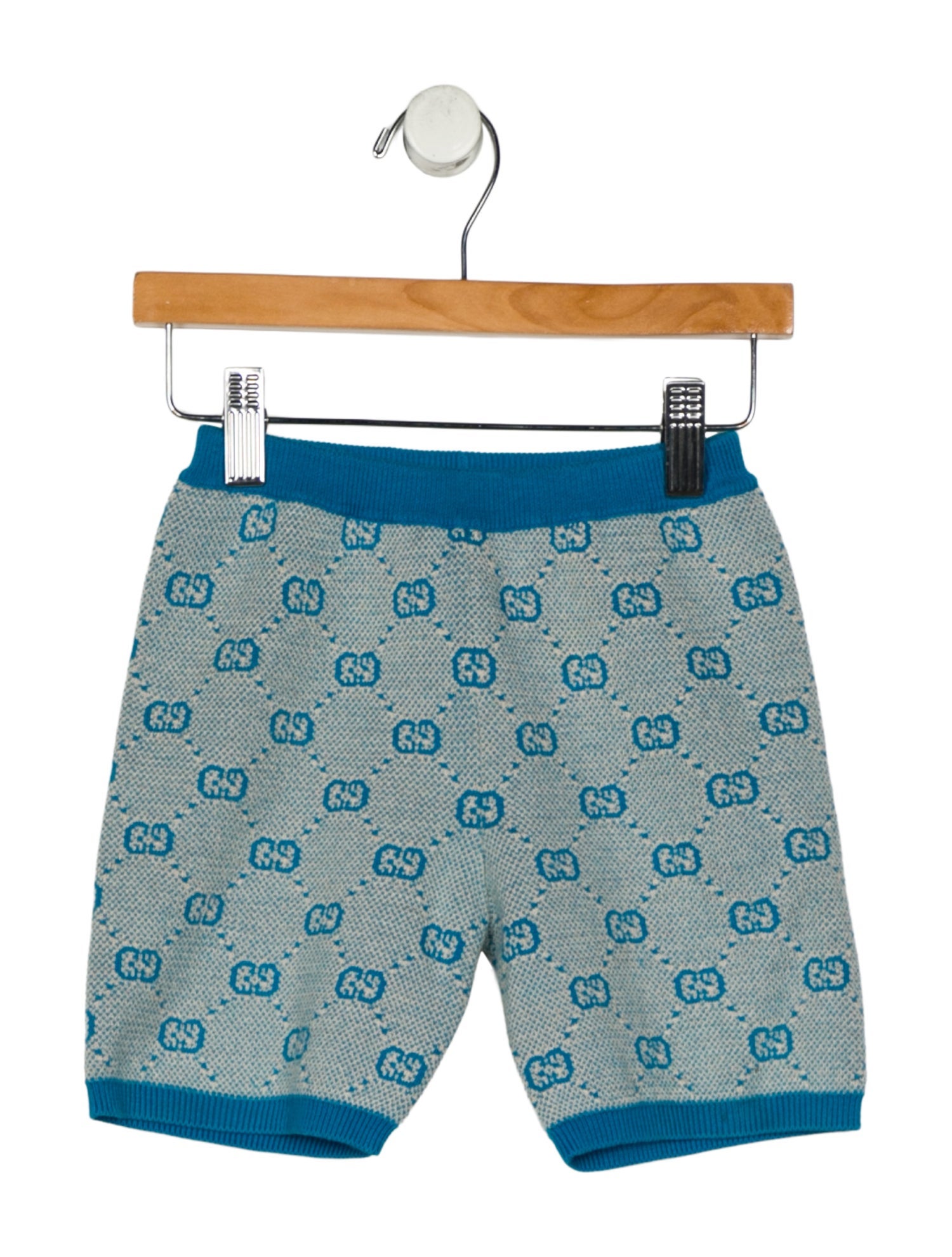 Gucci Wool blue and neutral patterned pants