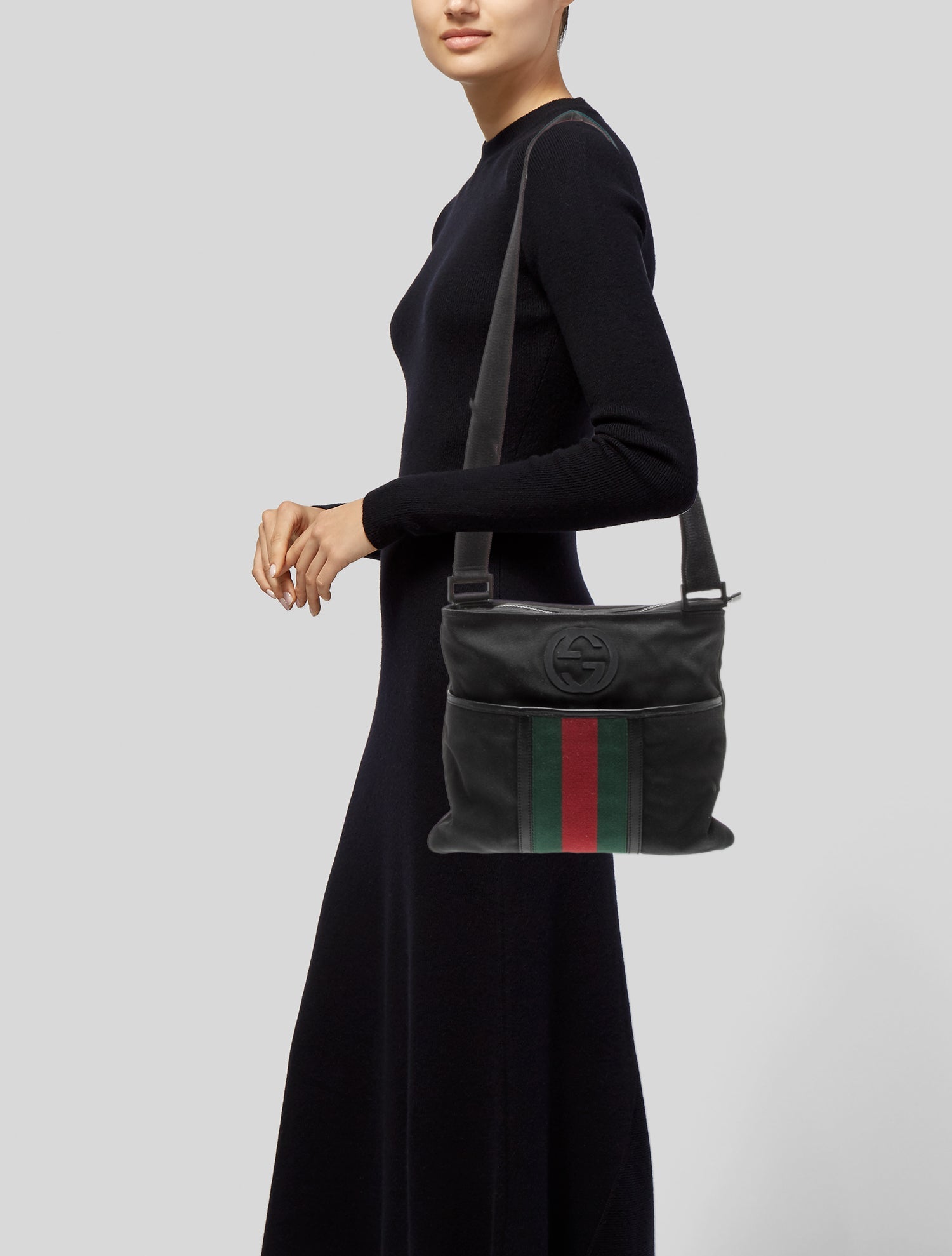 Gucci GG Nylon Messenger Bag