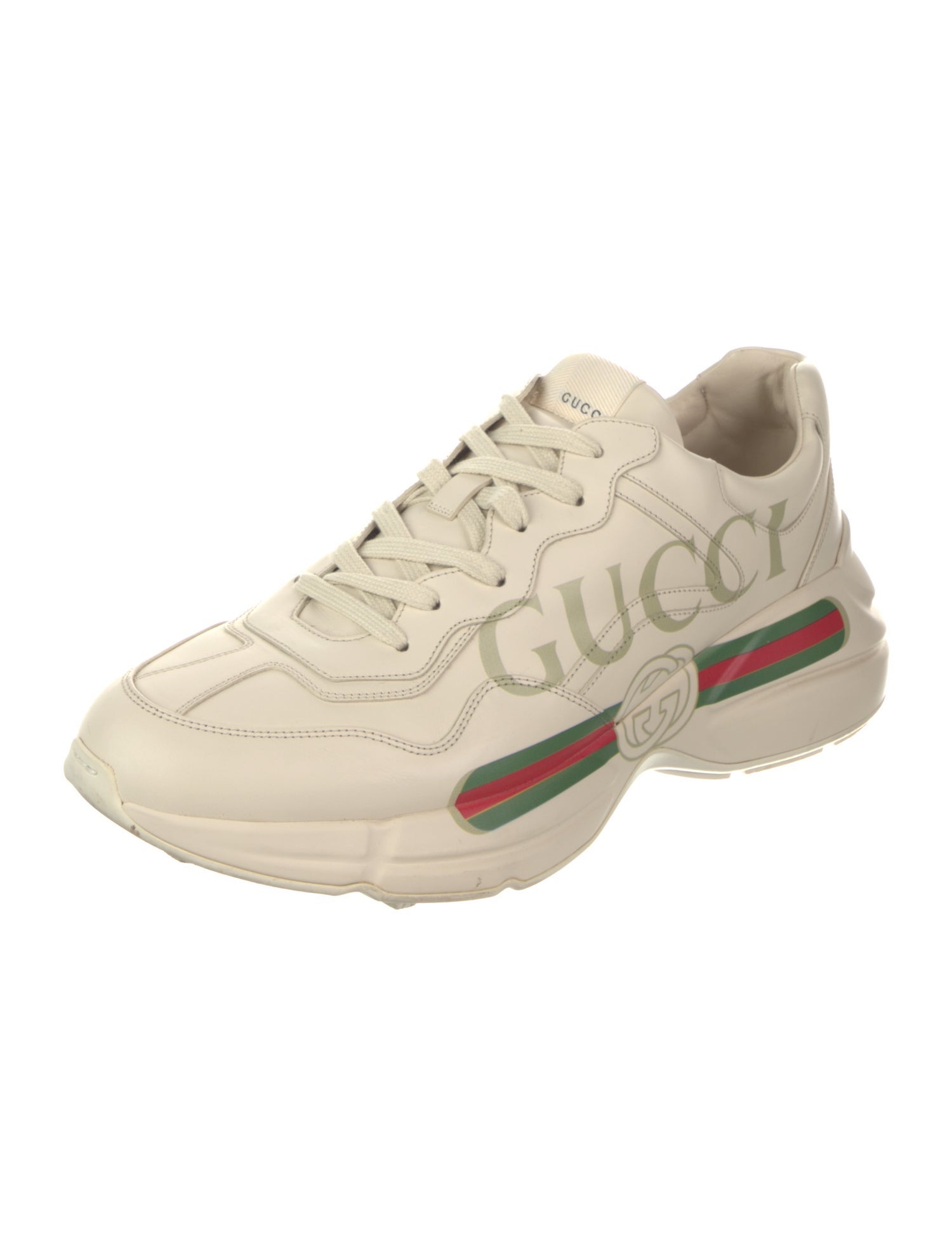 Gucci Web Accent Leather Sneakers