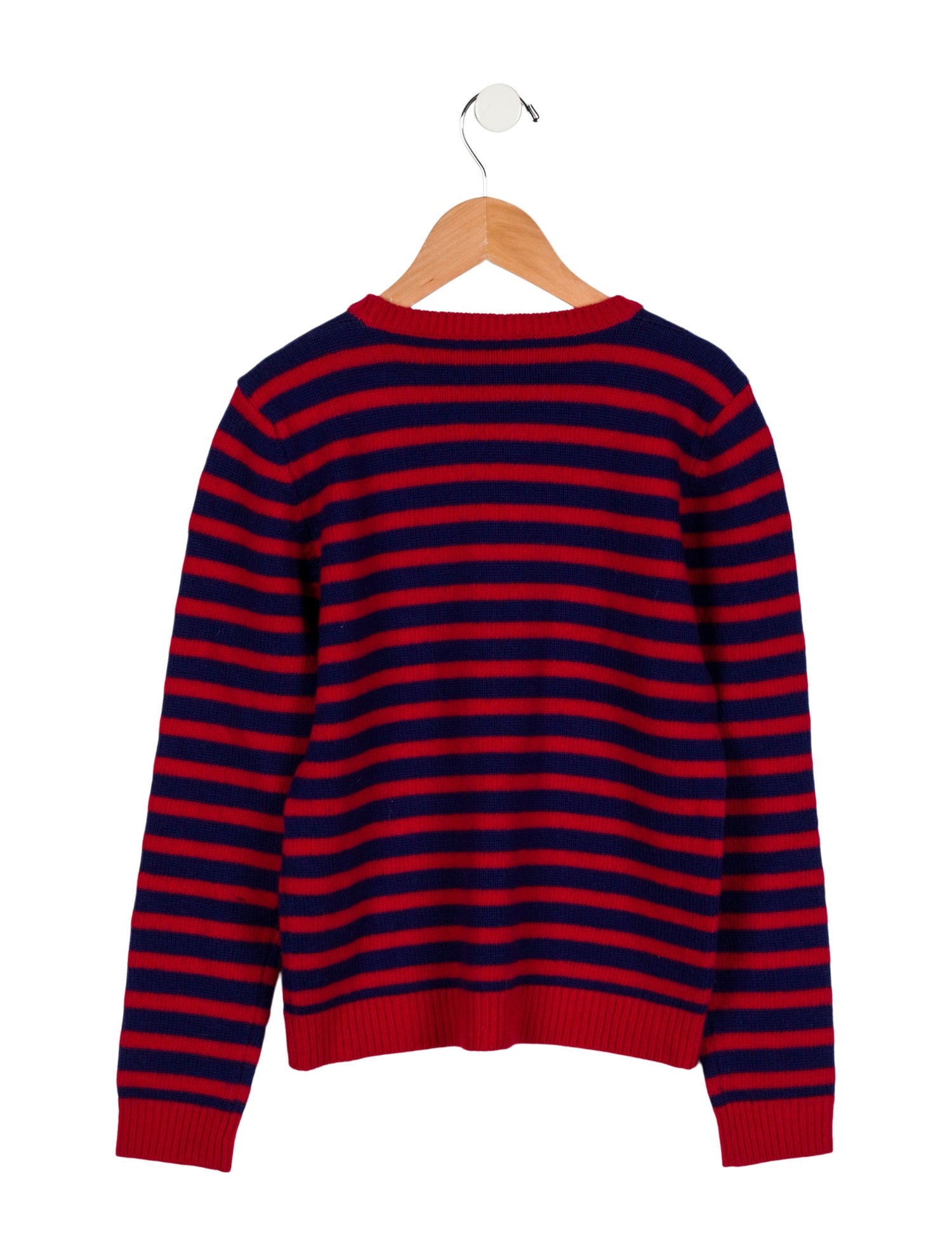 Gucci Girls' Striped Tiger Graphic Knit Sweater