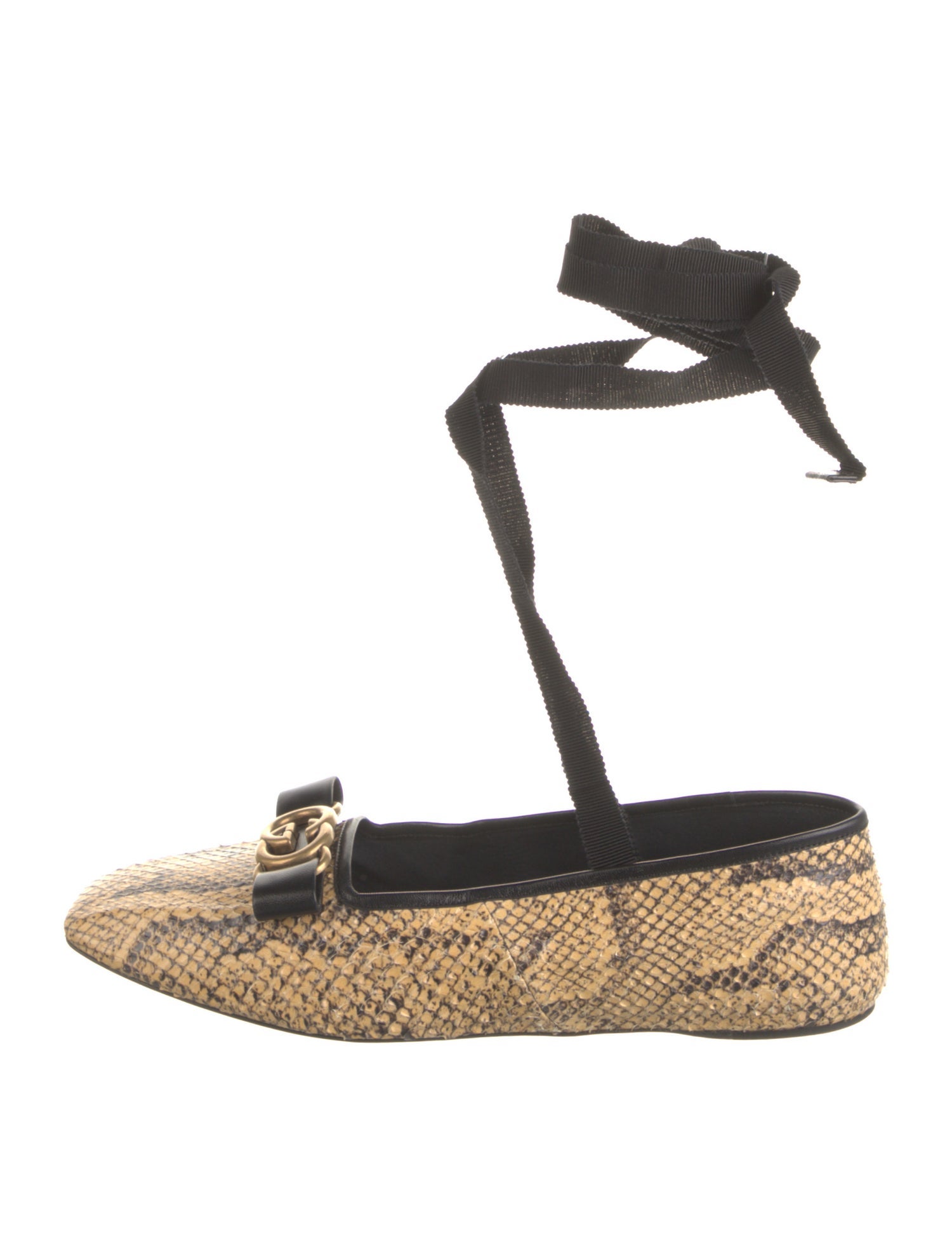 Gucci EVI Ballet Flats Interlocking G Logo Mules
