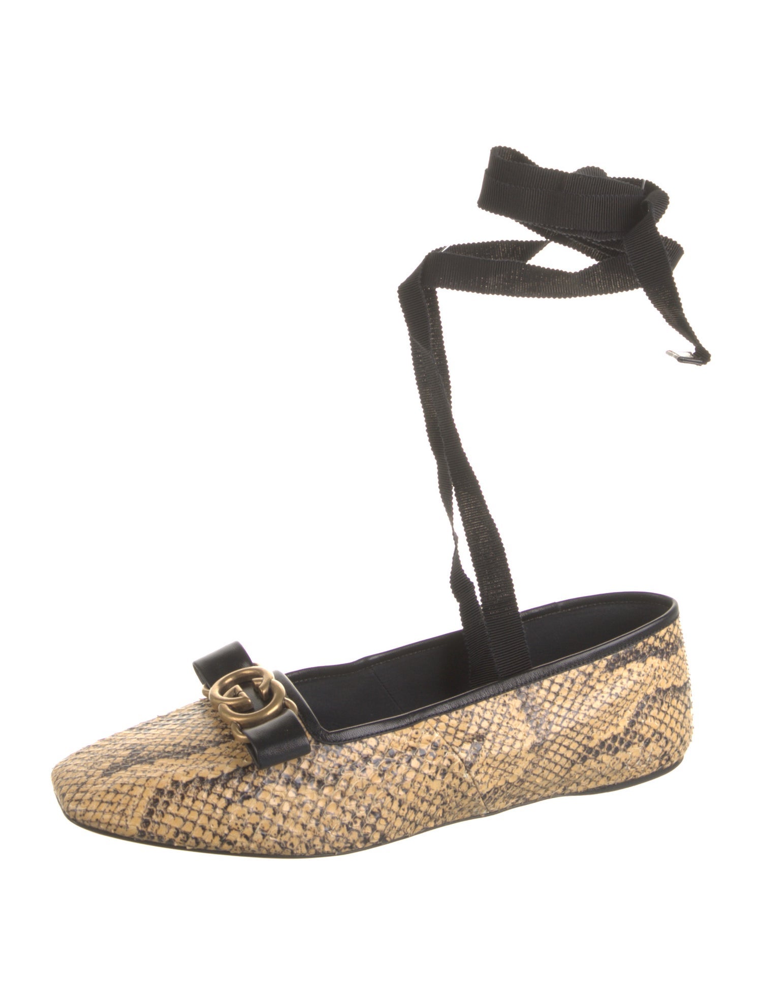 Gucci EVI Ballet Flats Interlocking G Logo Mules