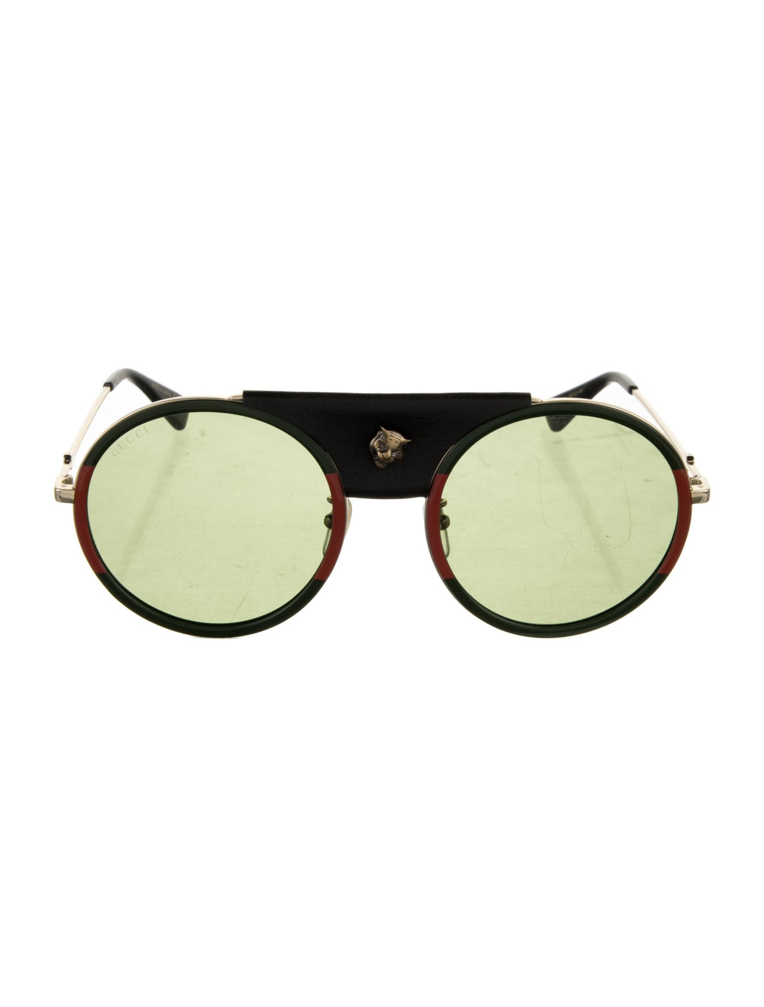 Gucci Web Accent Round Sunglasses