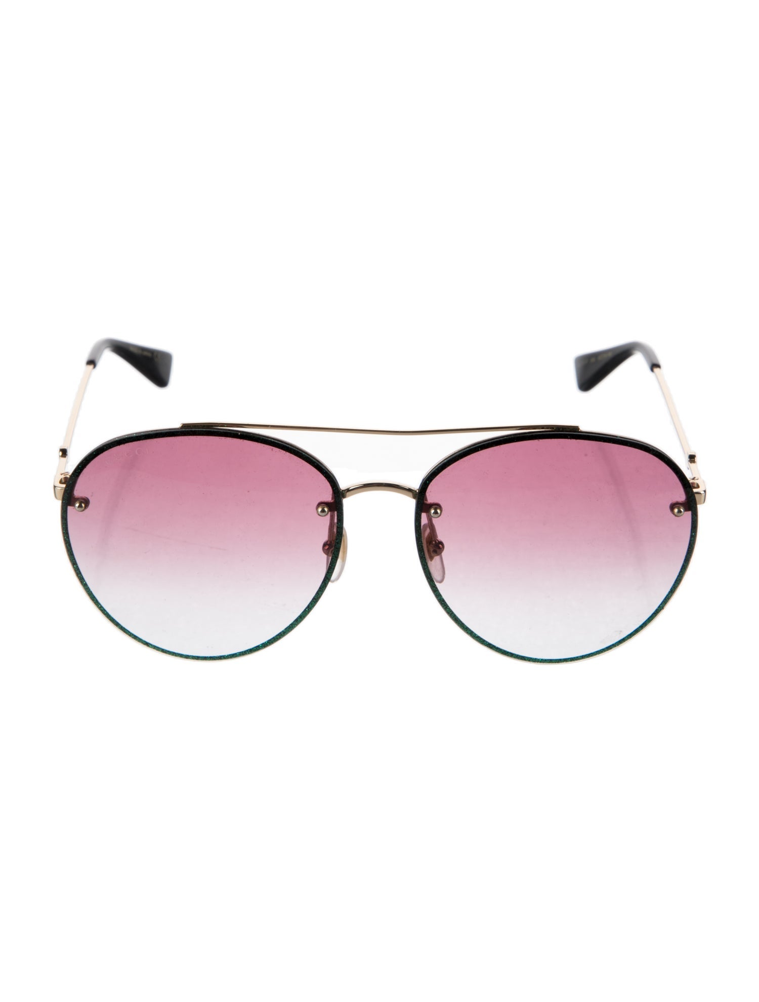 Gucci Interlocking G Logo Round Sunglasses