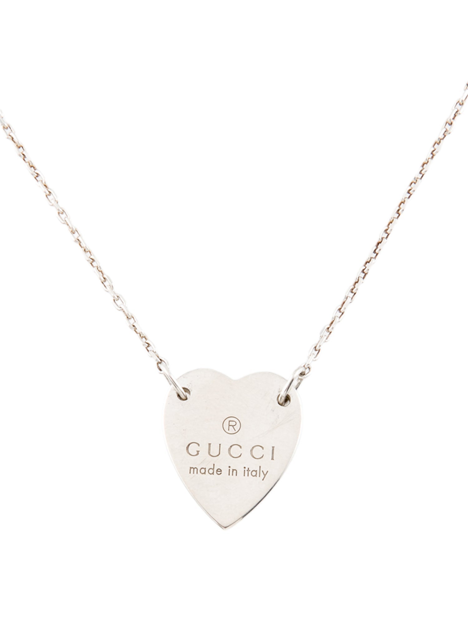 Gucci Trademark Heart Pendant Necklace