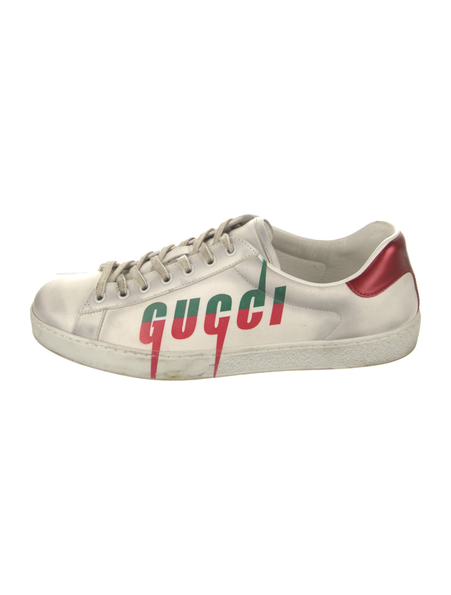 Gucci Web Accent Leather Sneakers