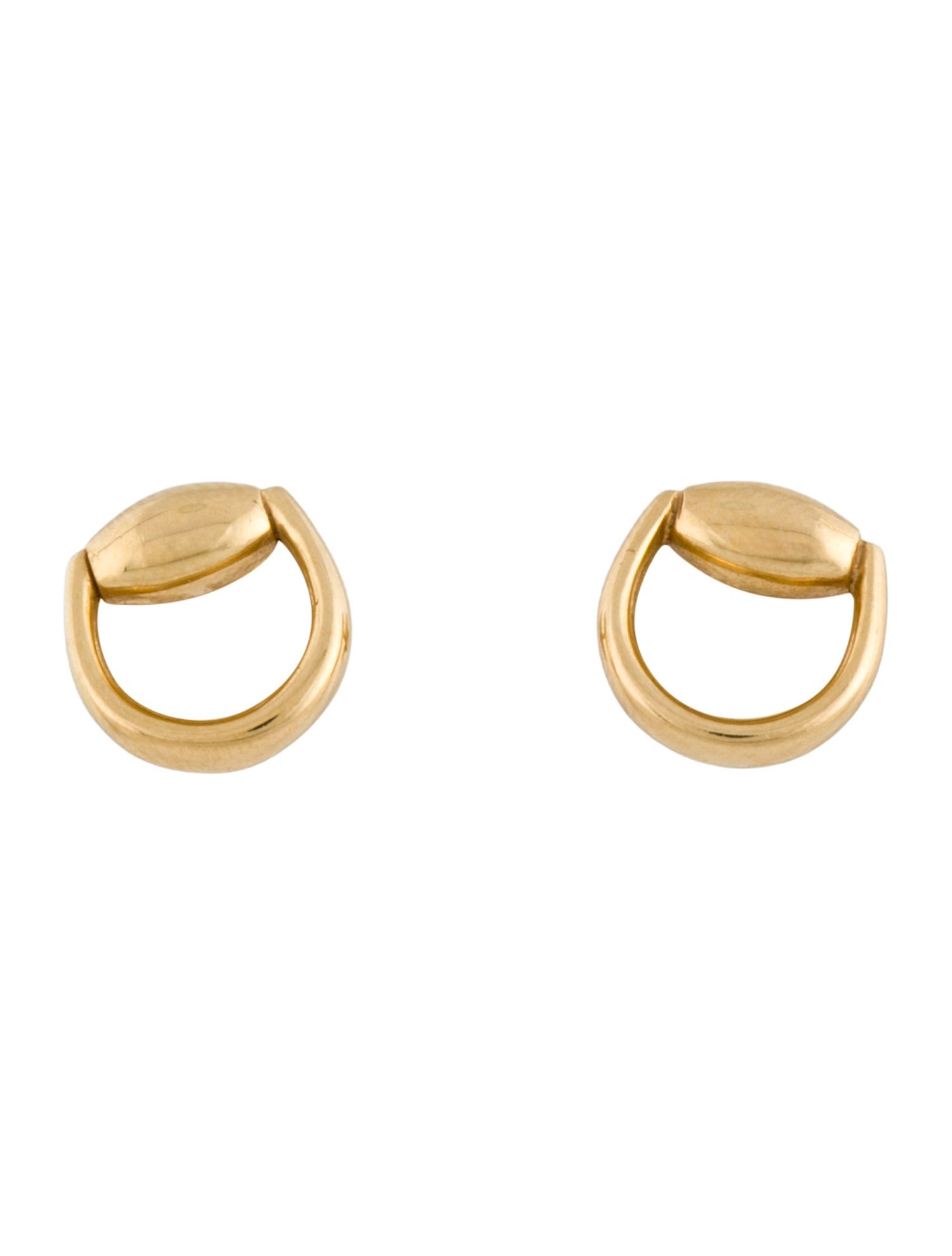 Gucci 18K Horsebit Stud Earrings