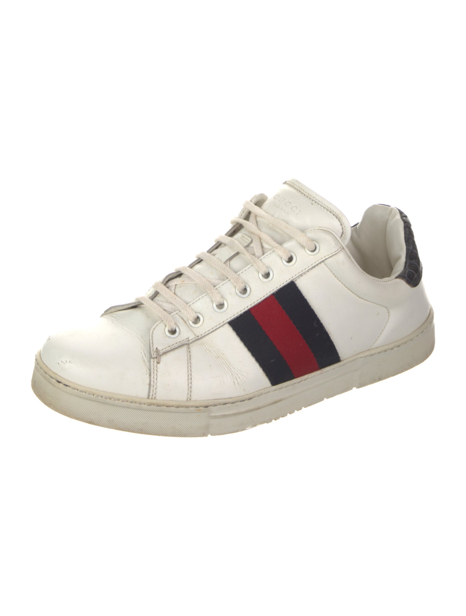 Gucci Sylvie Web Accent Leather Sneakers