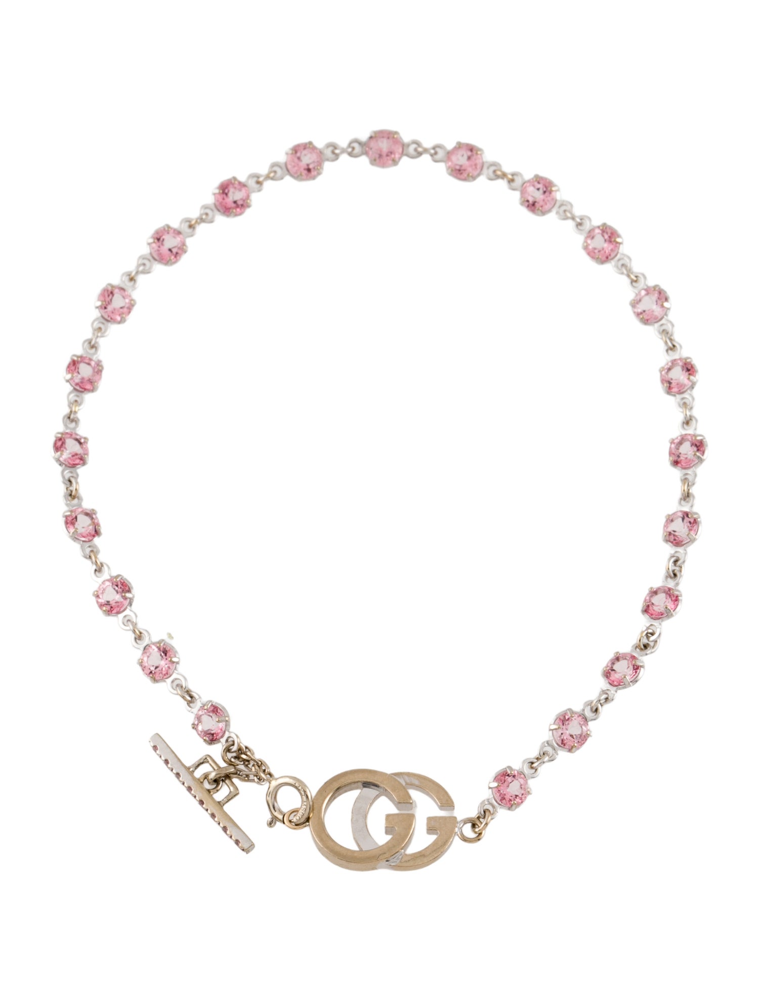 Gucci 18K Coated Topaz Running GG Bracelet