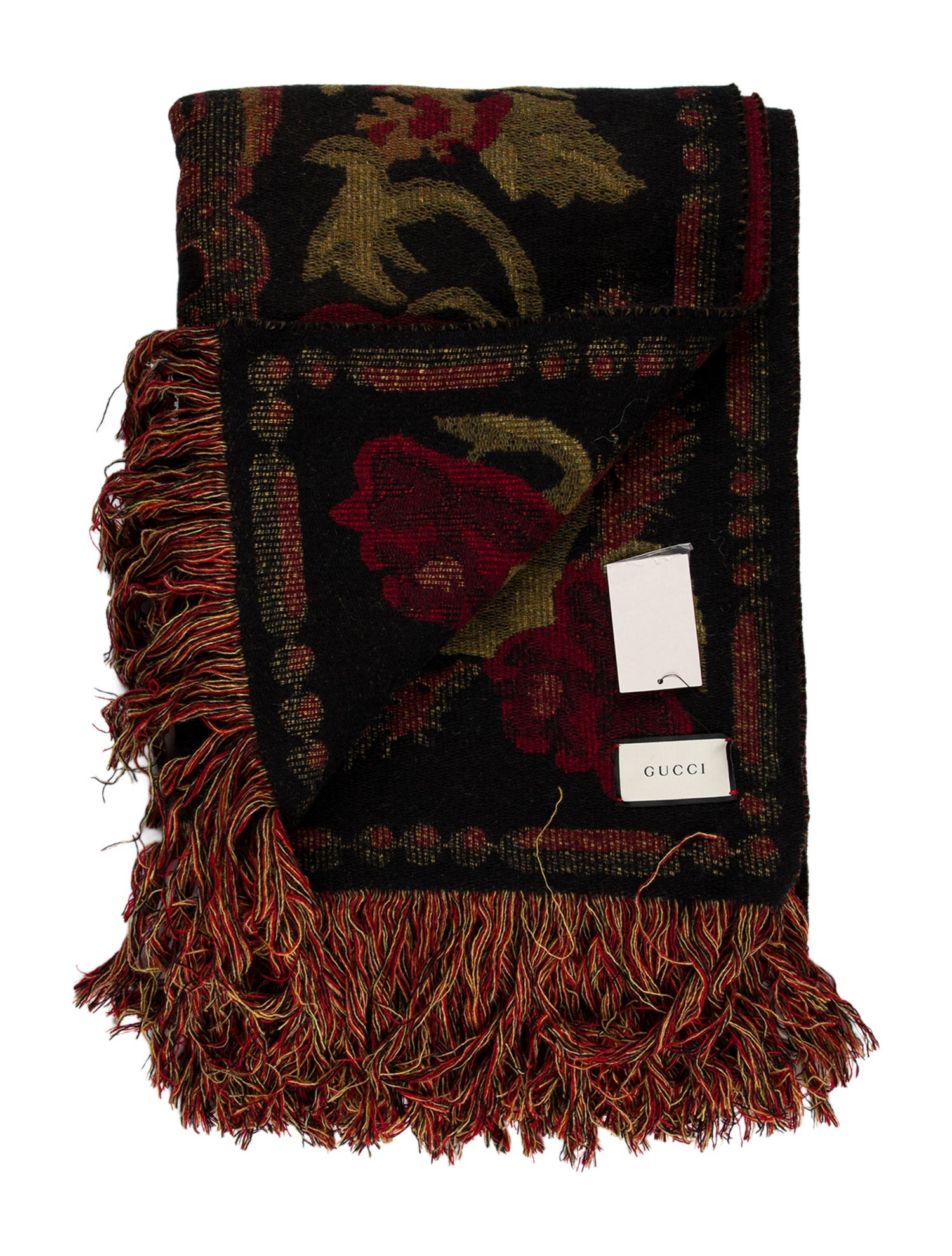 Gucci Flower & Wool Throw Blanket
