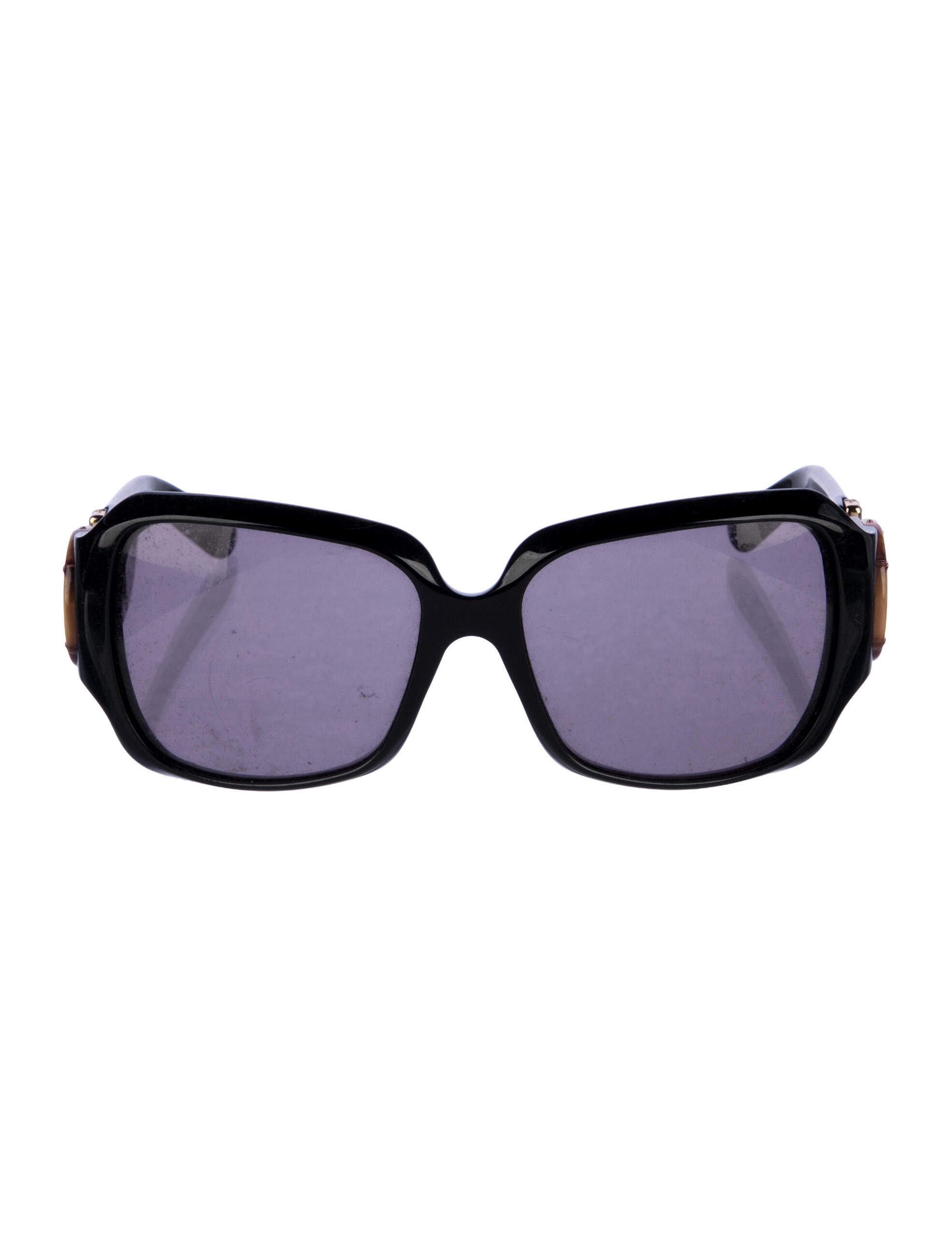 Gucci Bamboo Accent Square Sunglasses