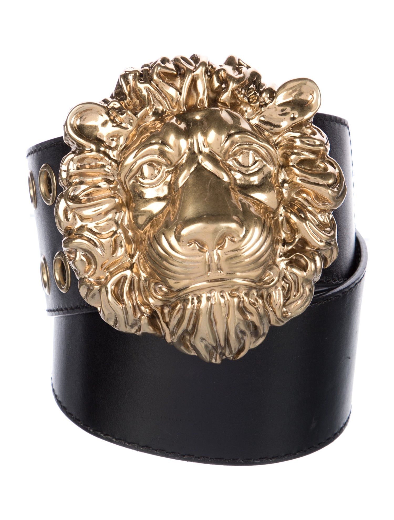 Gucci Feline Head Accent Wide Belt