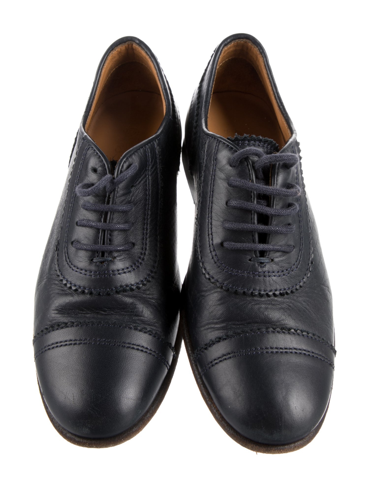 Gucci Leather Low Top Oxfords