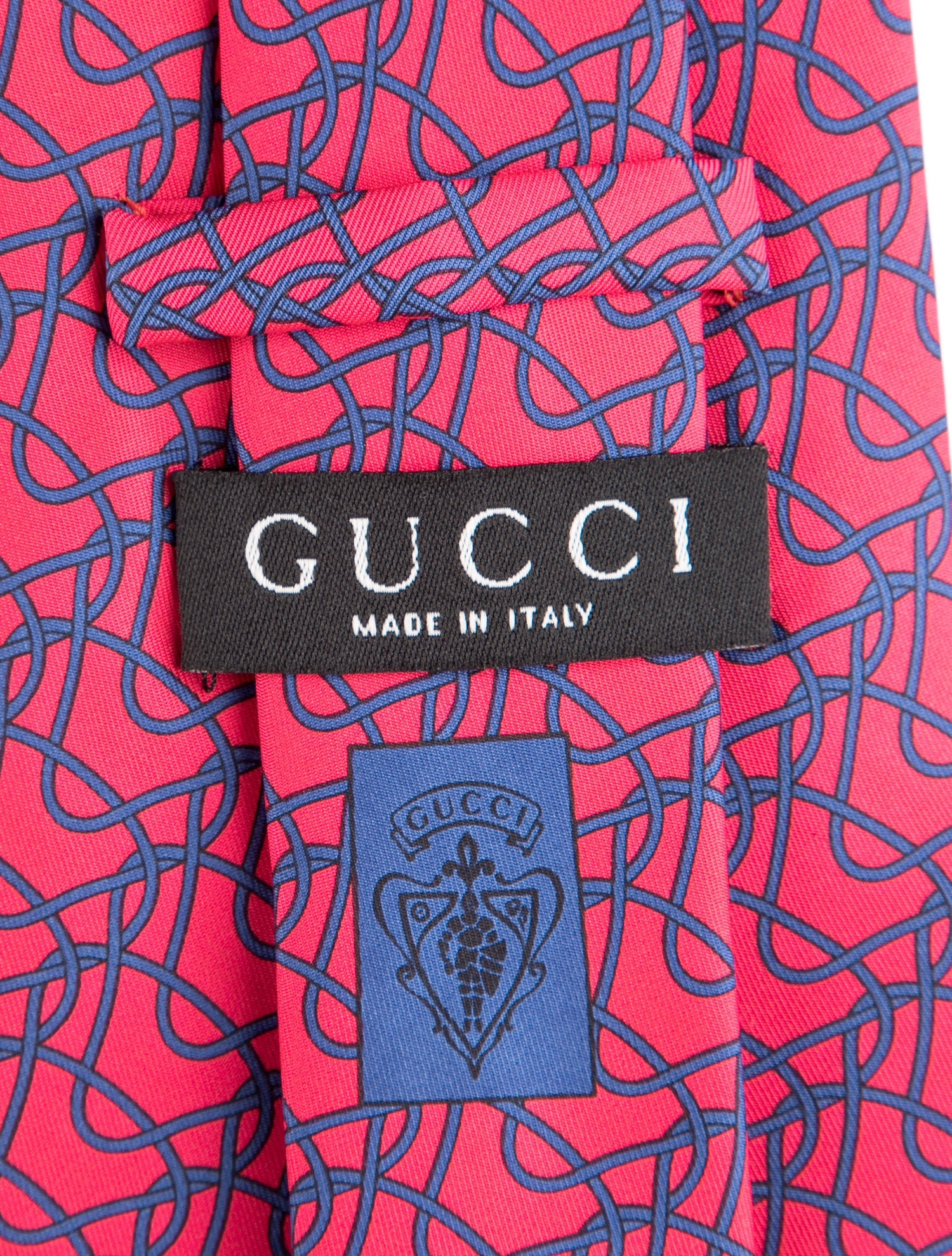 Gucci Pattern Print Silk Tie