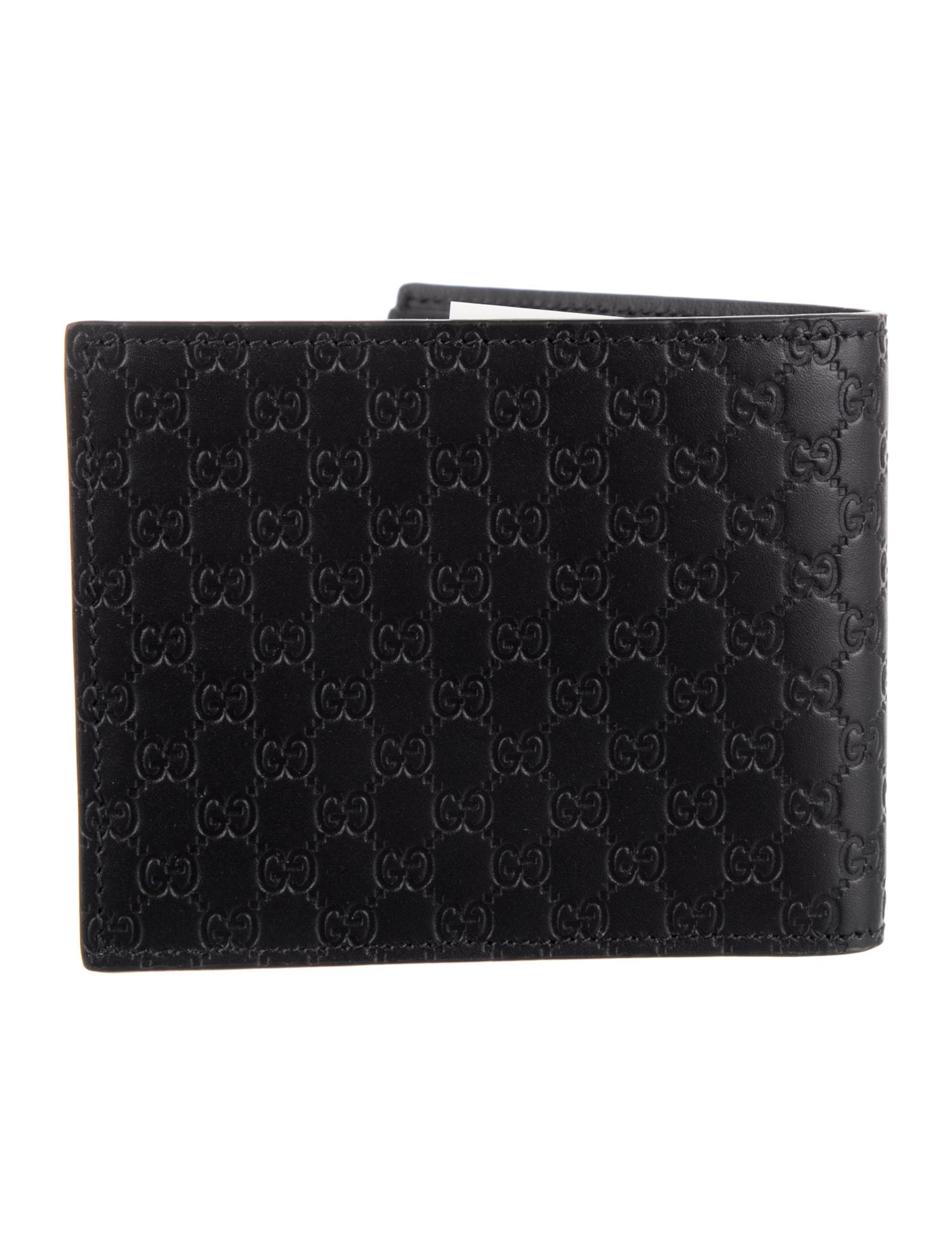Microguccissima Pattern Embossed Leather Wallet
