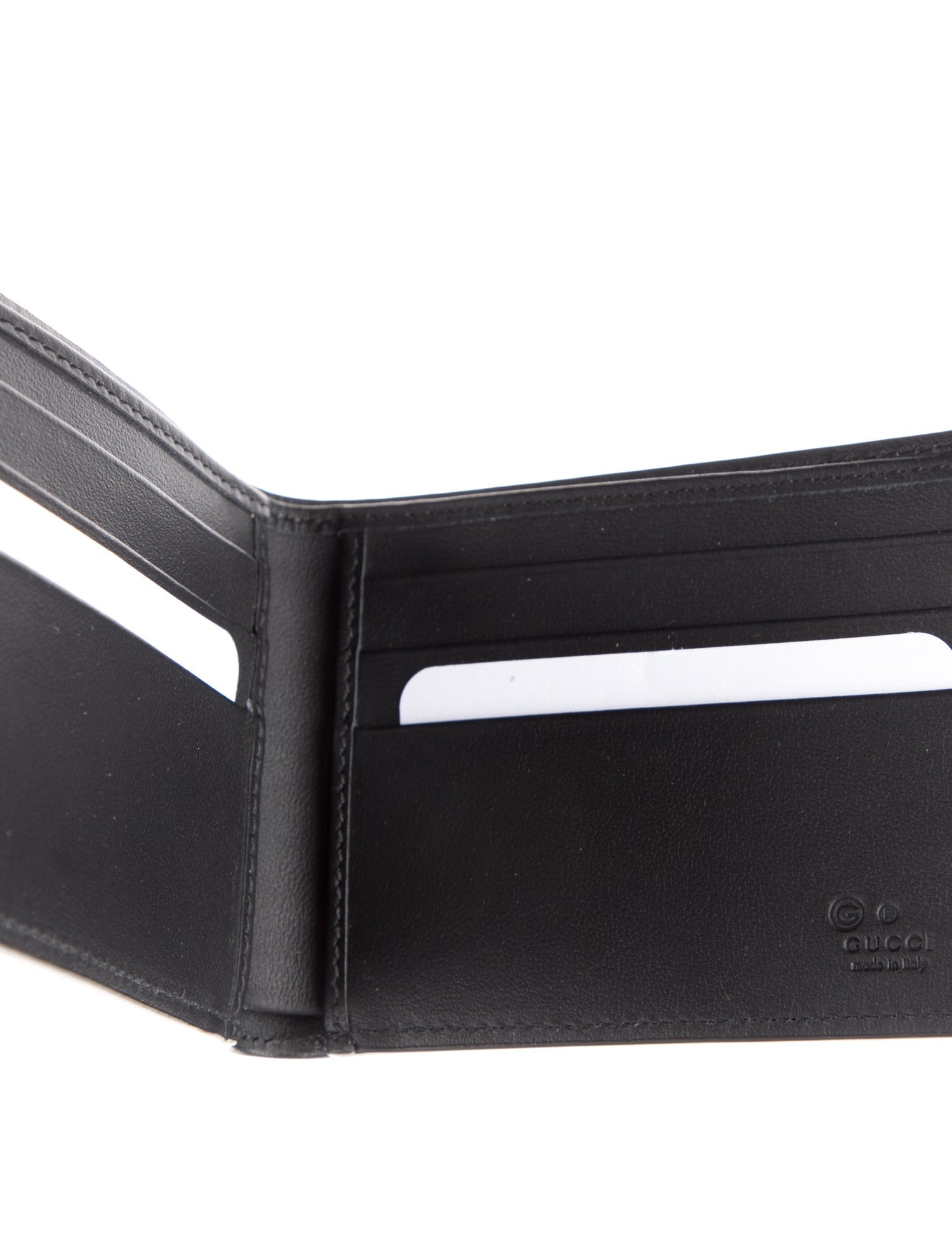 Microguccissima Pattern Embossed Leather Wallet