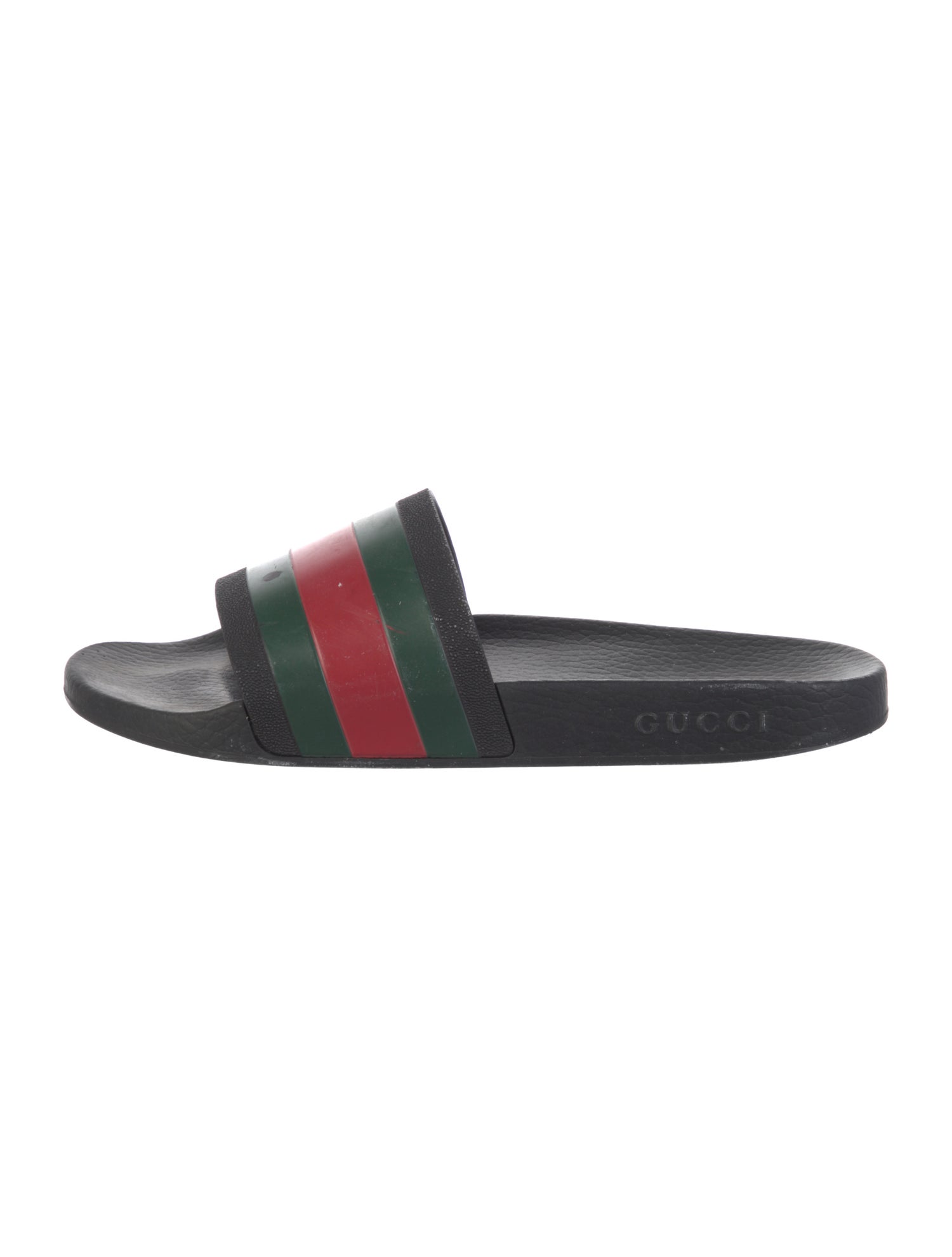 Gucci Web Accent Rubber Slides