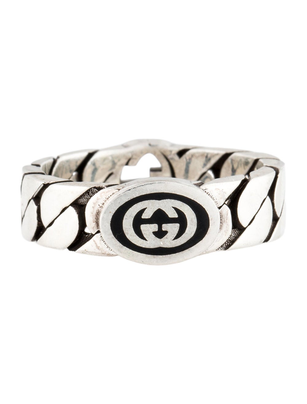 Gucci Enamel Interlocking G Ring - image 4