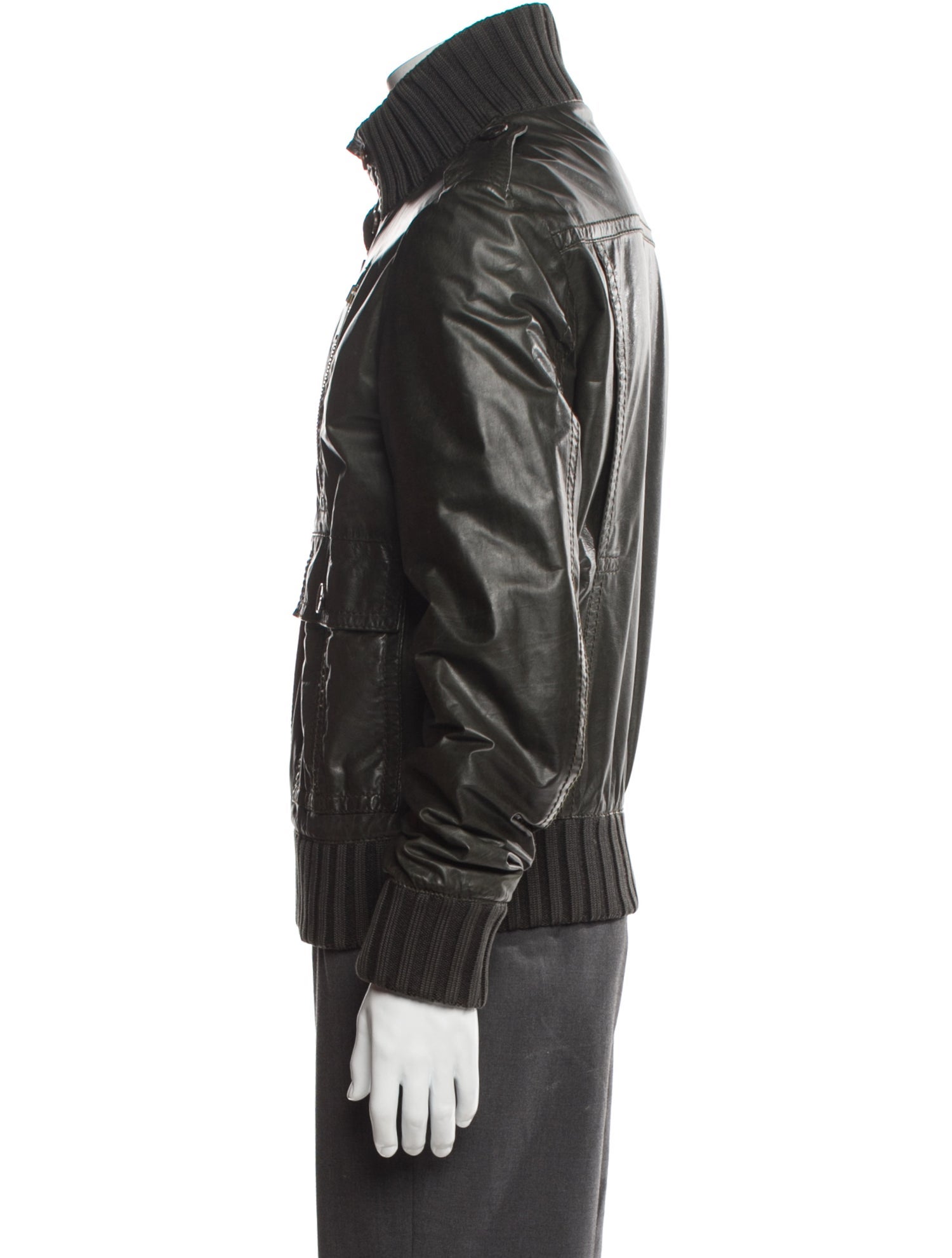 Gucci Leather Utility Jacket