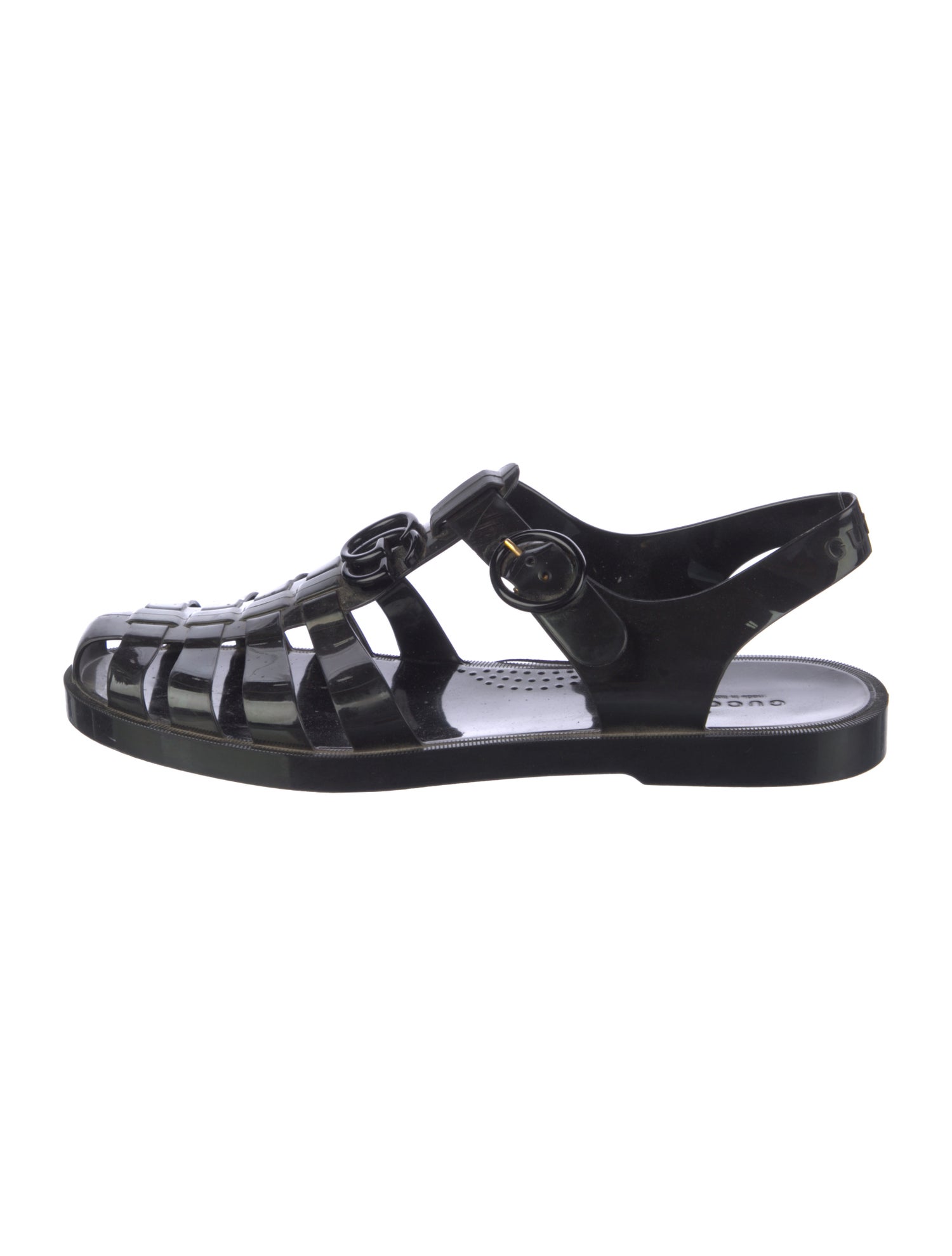 Gucci Double G Logo Rubber Sandals