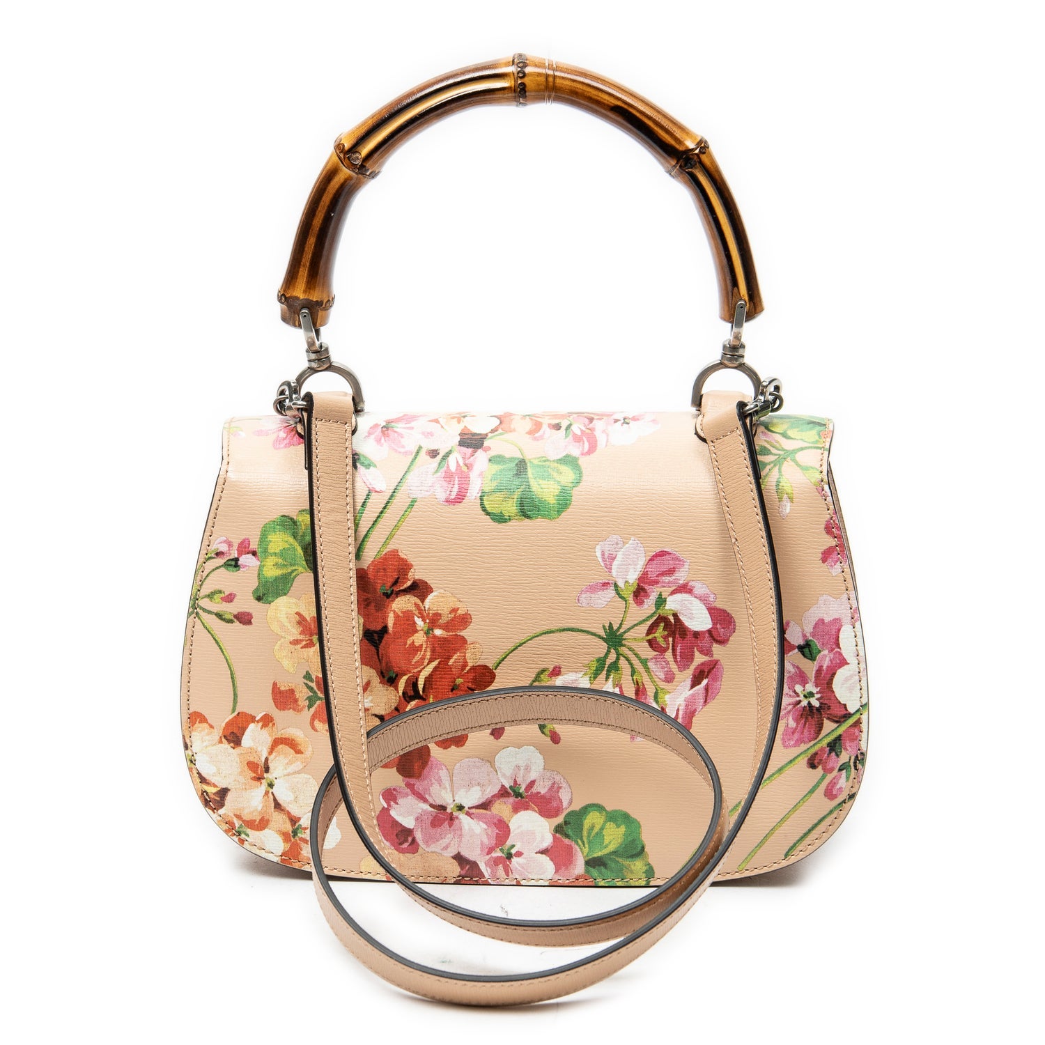 Gucci Leather Medium Bamboo Top Handle Flap