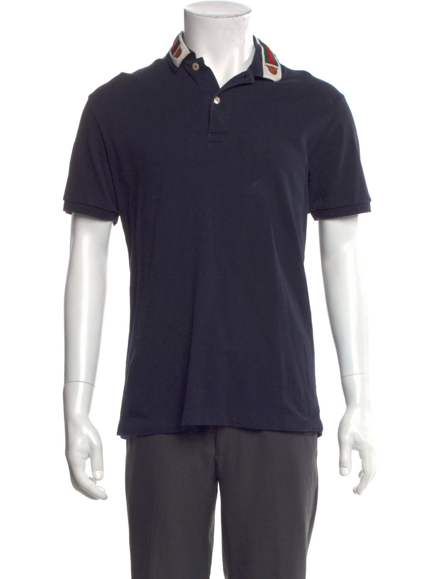 Gucci Web Accent Collar Polo Shirt