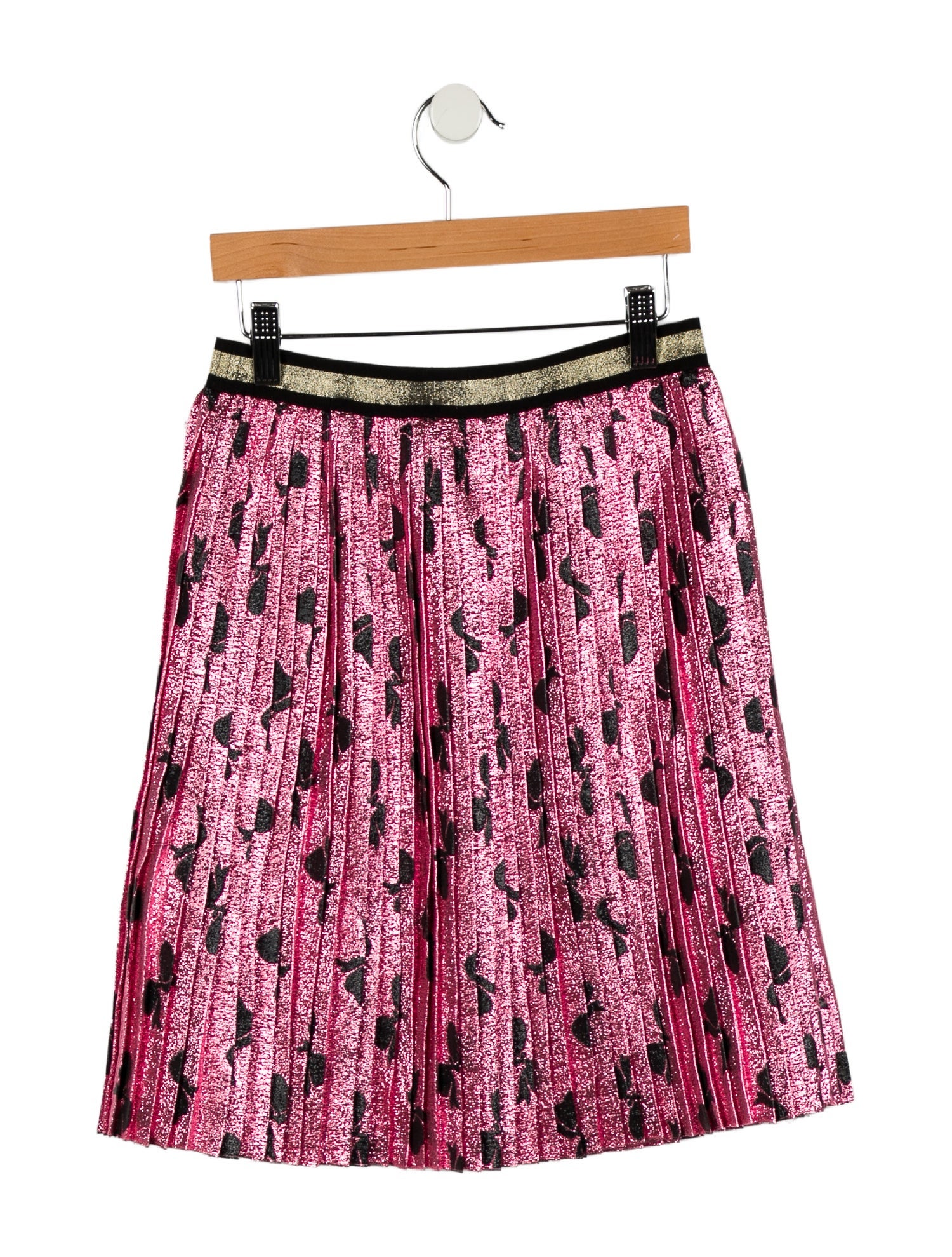 Gucci Pink Glittery Skirt with Pleated Accents w/Tags