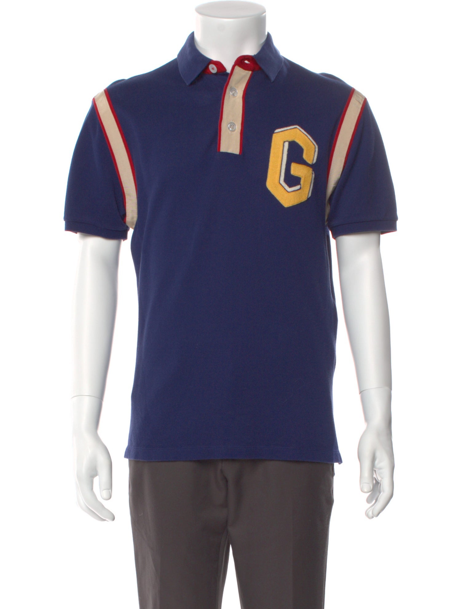 Gucci Graphic Print Crew Neck Polo Shirt