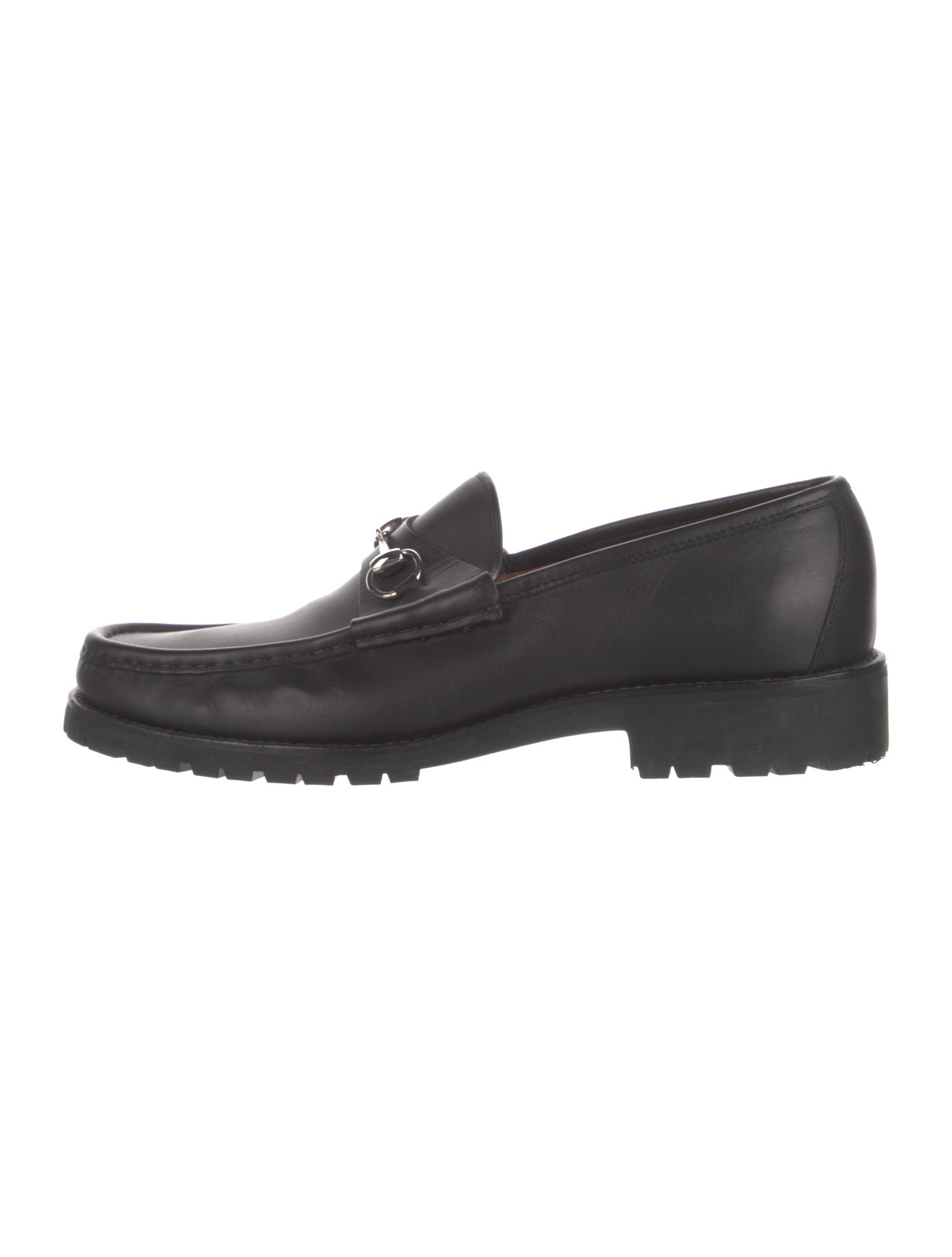 Gucci Horsebit Accent Leather Loafers
