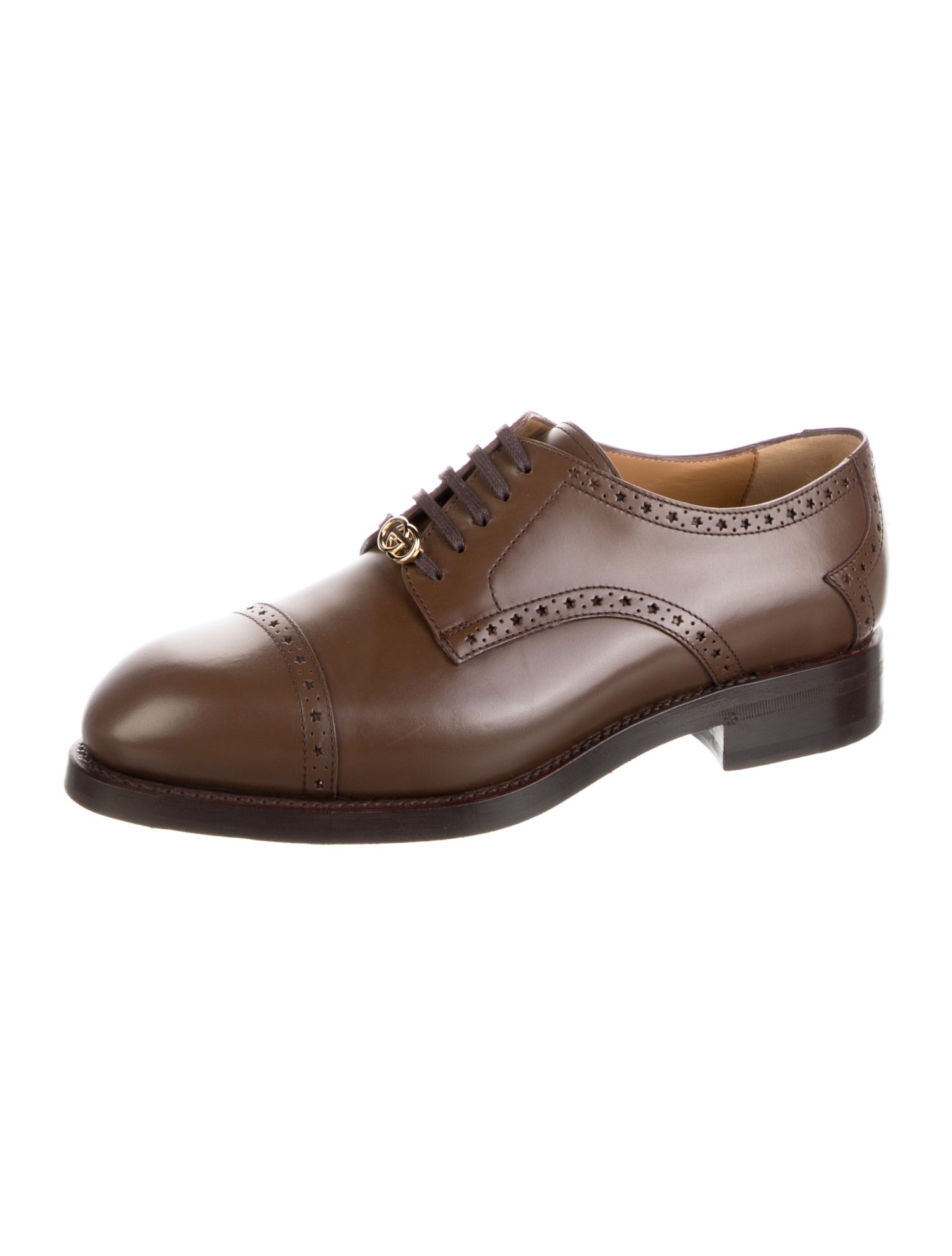 Gucci Interlocking G Logo Leather Brogues