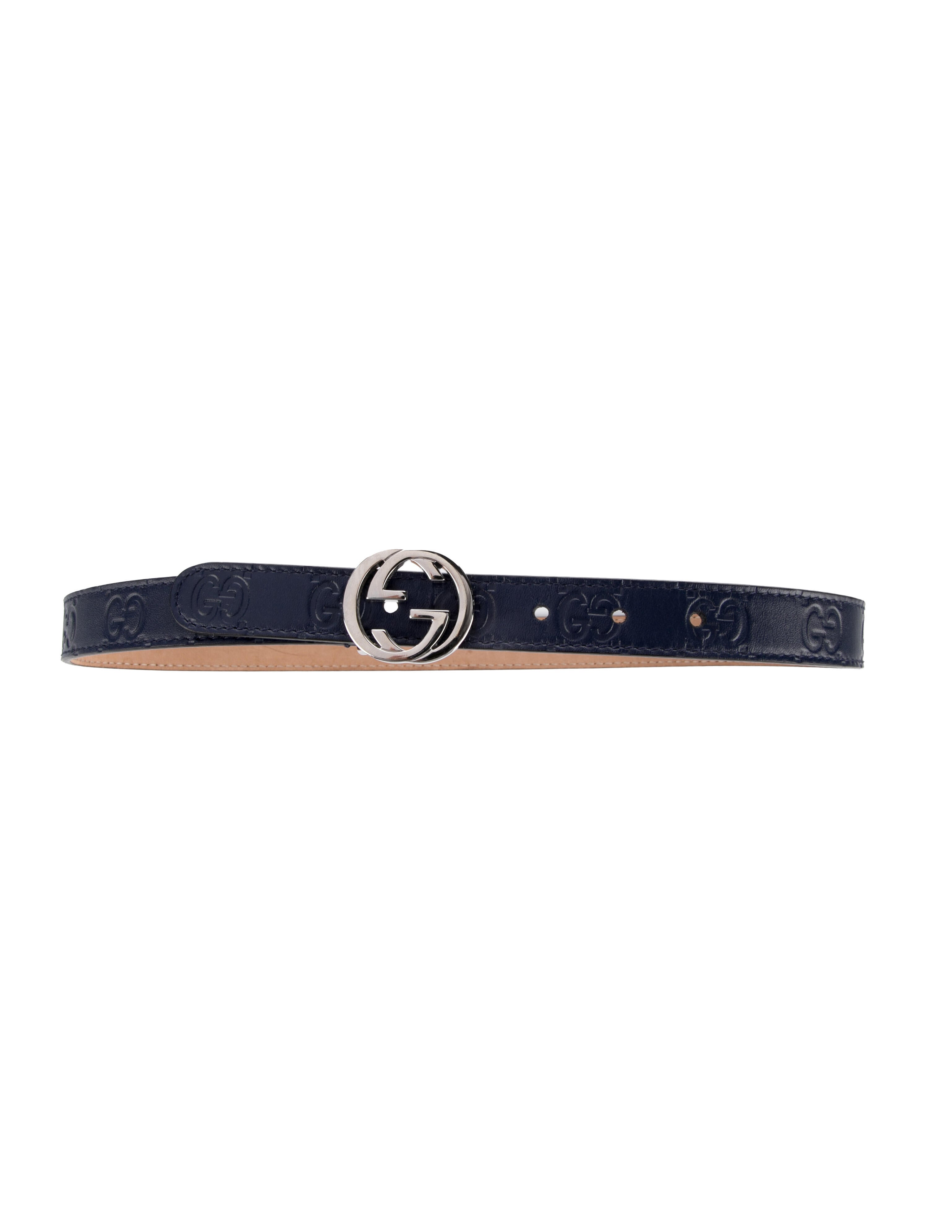 Gucci Embossed Leather Belt