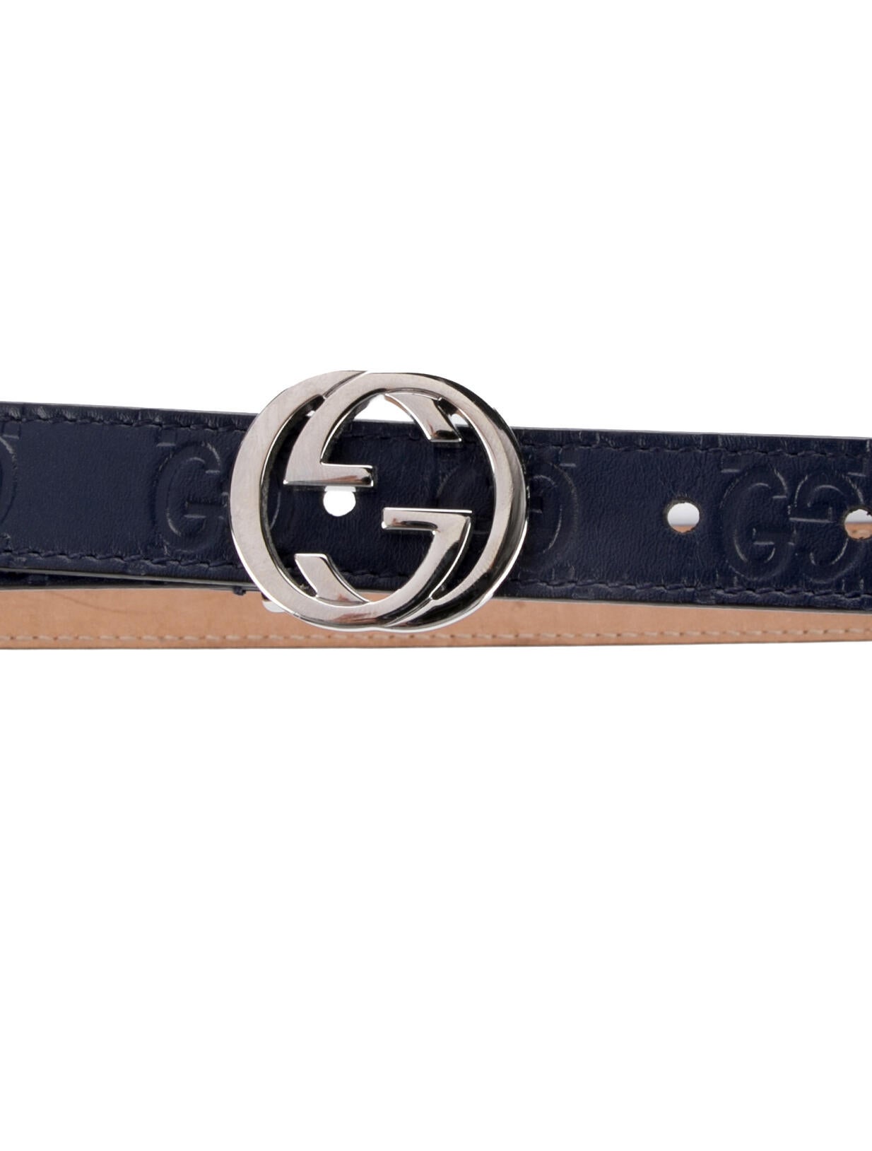 Gucci Embossed Leather Belt