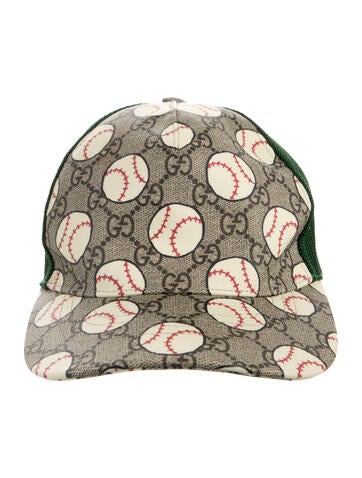 Pre-owned Gucci Coated Canvas Baseball Hat In Multi