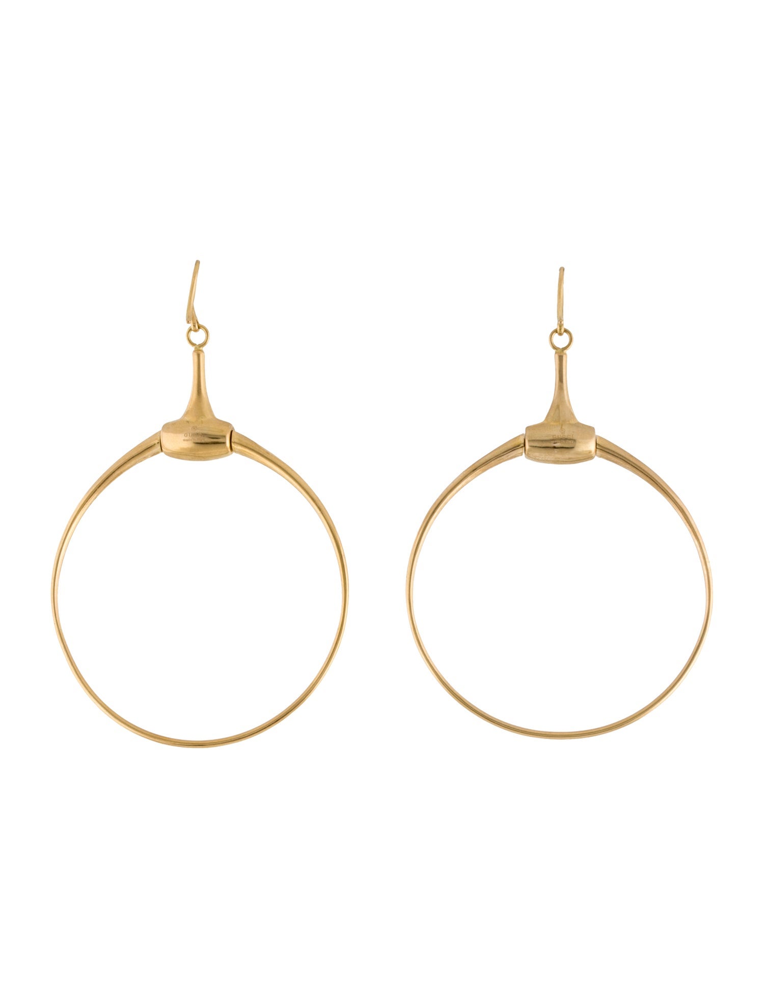 Gucci 18k Horsebit Hoop Earrings