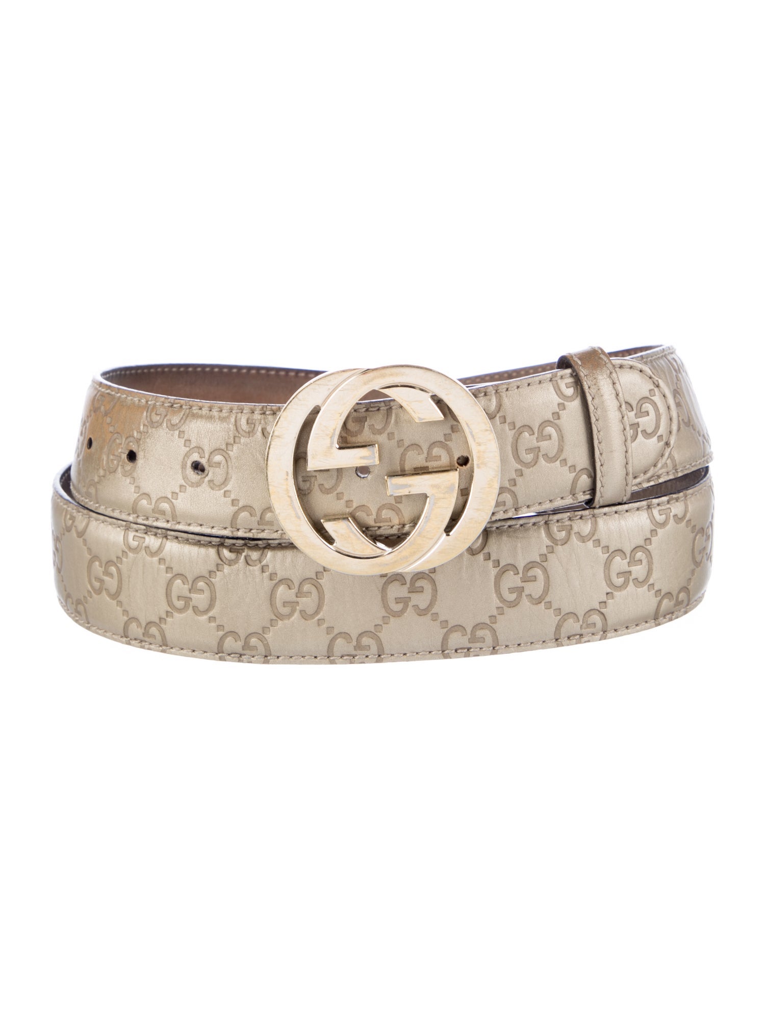 Gucci Interlocking G Logo Leather Belt