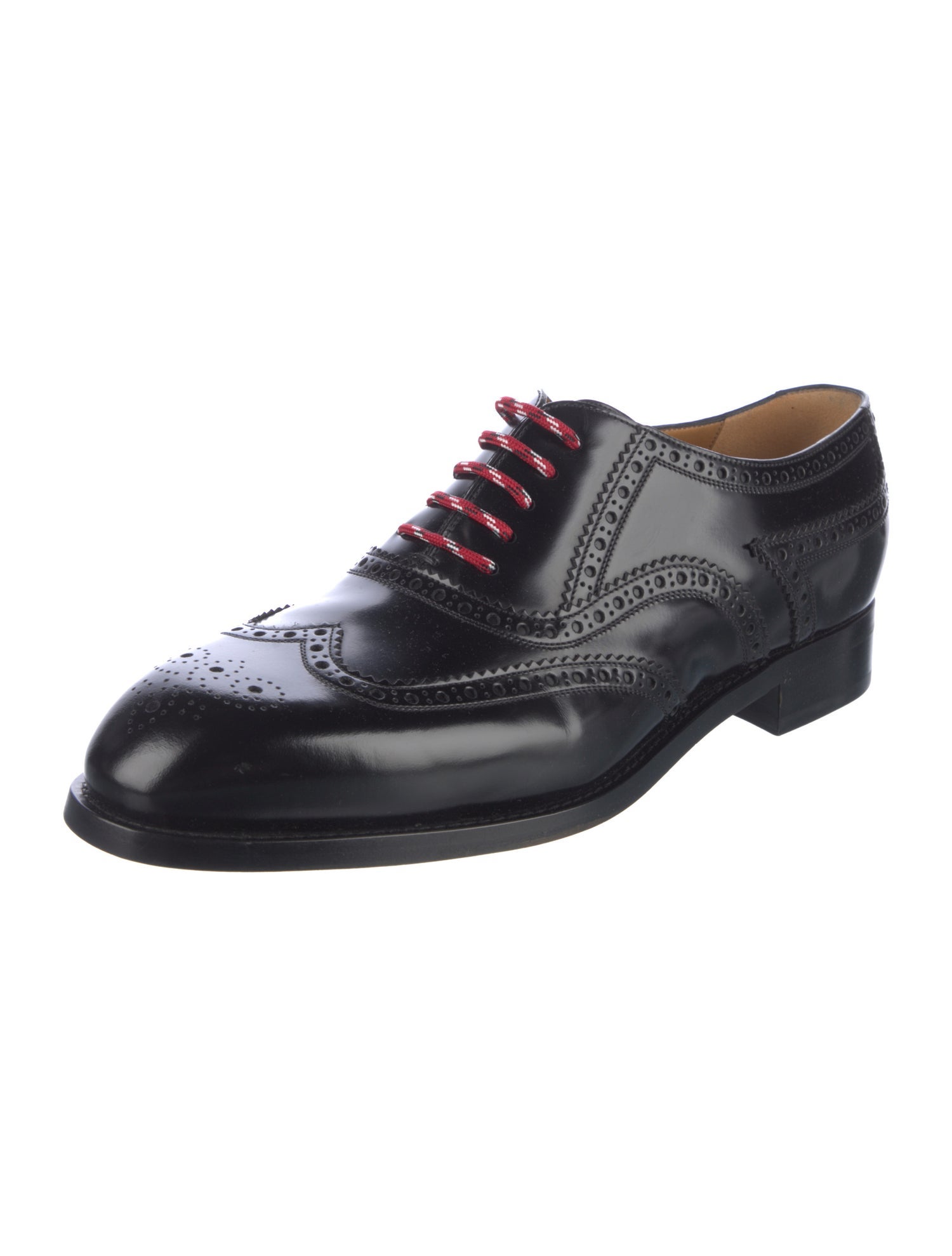 Gucci Sylvie Web Accent Leather Brogues
