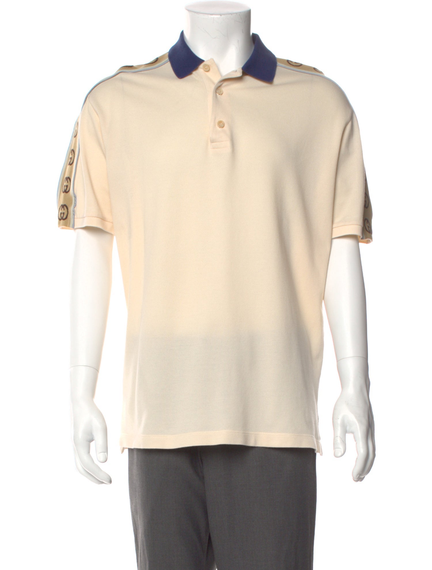 Gucci Interlocking G Logo Crew Neck Polo Shirt