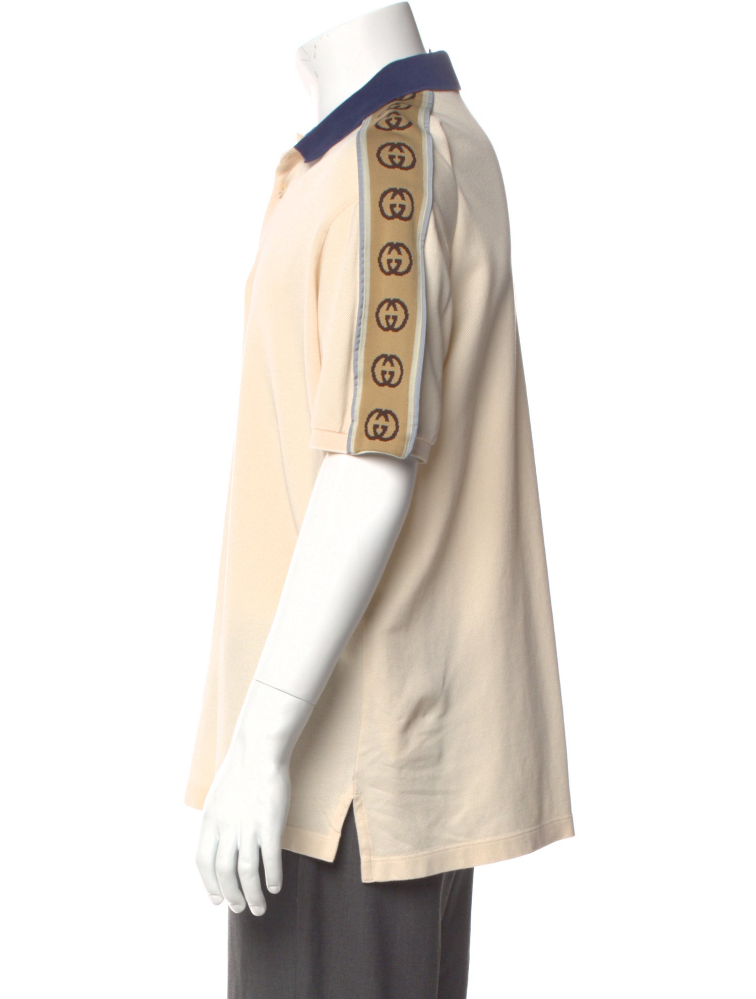 Gucci Interlocking G Logo Crew Neck Polo Shirt