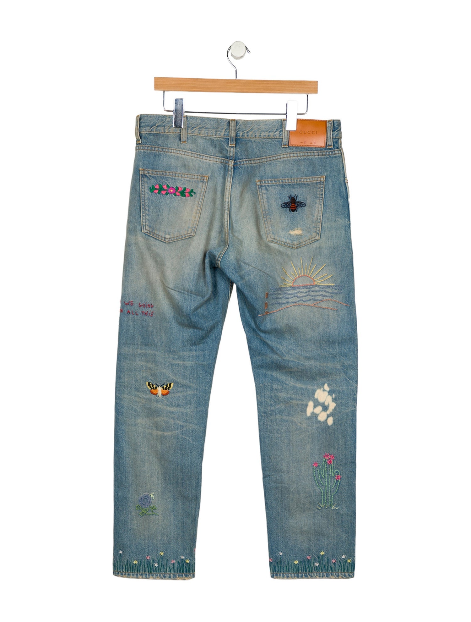 Gucci Kingsnake Straight-Leg Jeans