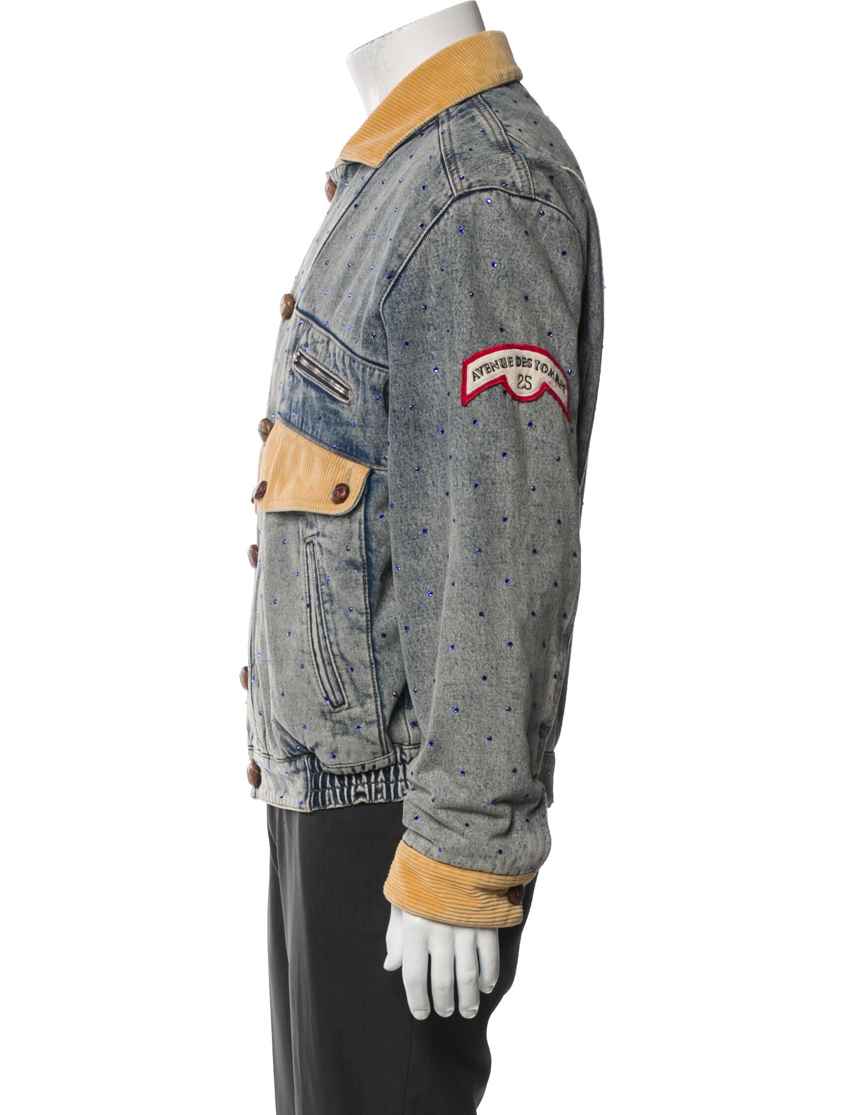 Gucci Colorblock Pattern Denim Jacket