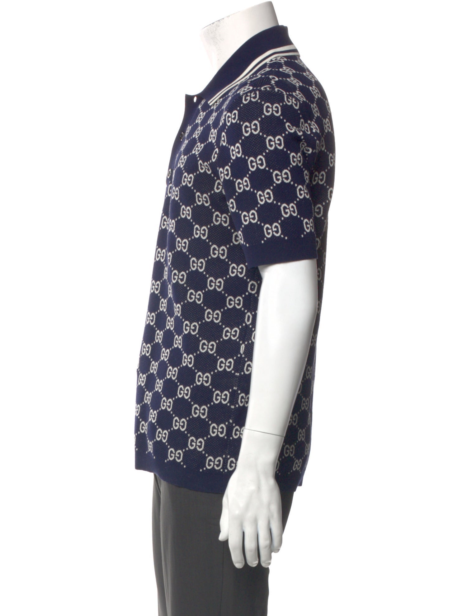 Gucci GG Logo Collar Polo Shirt