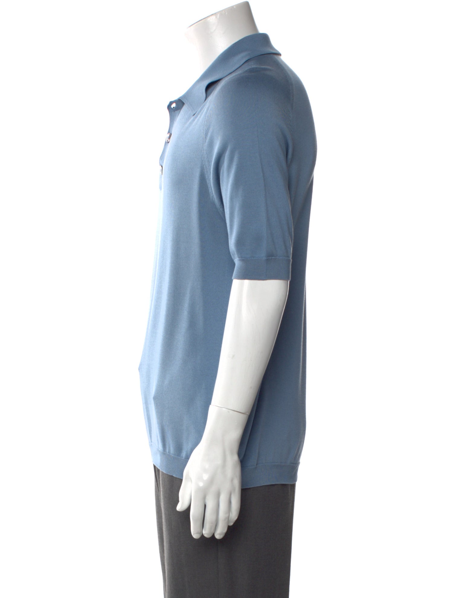 Gucci Silk Mock Neck Polo Sweater