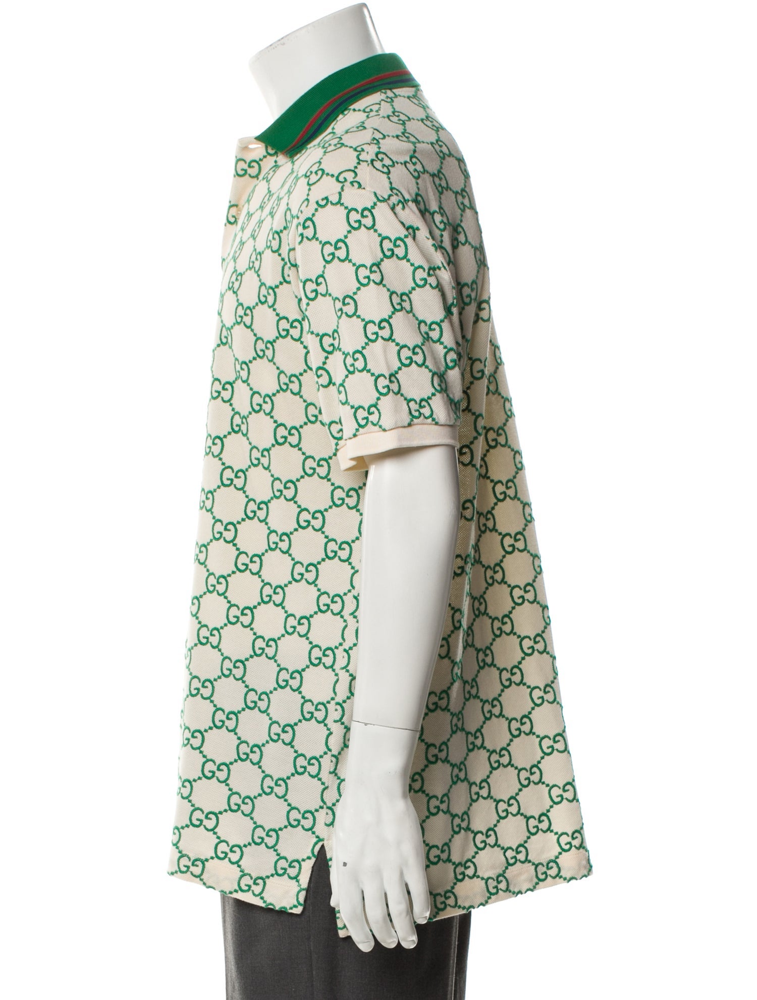 Gucci GG Supreme Collar Polo Shirt