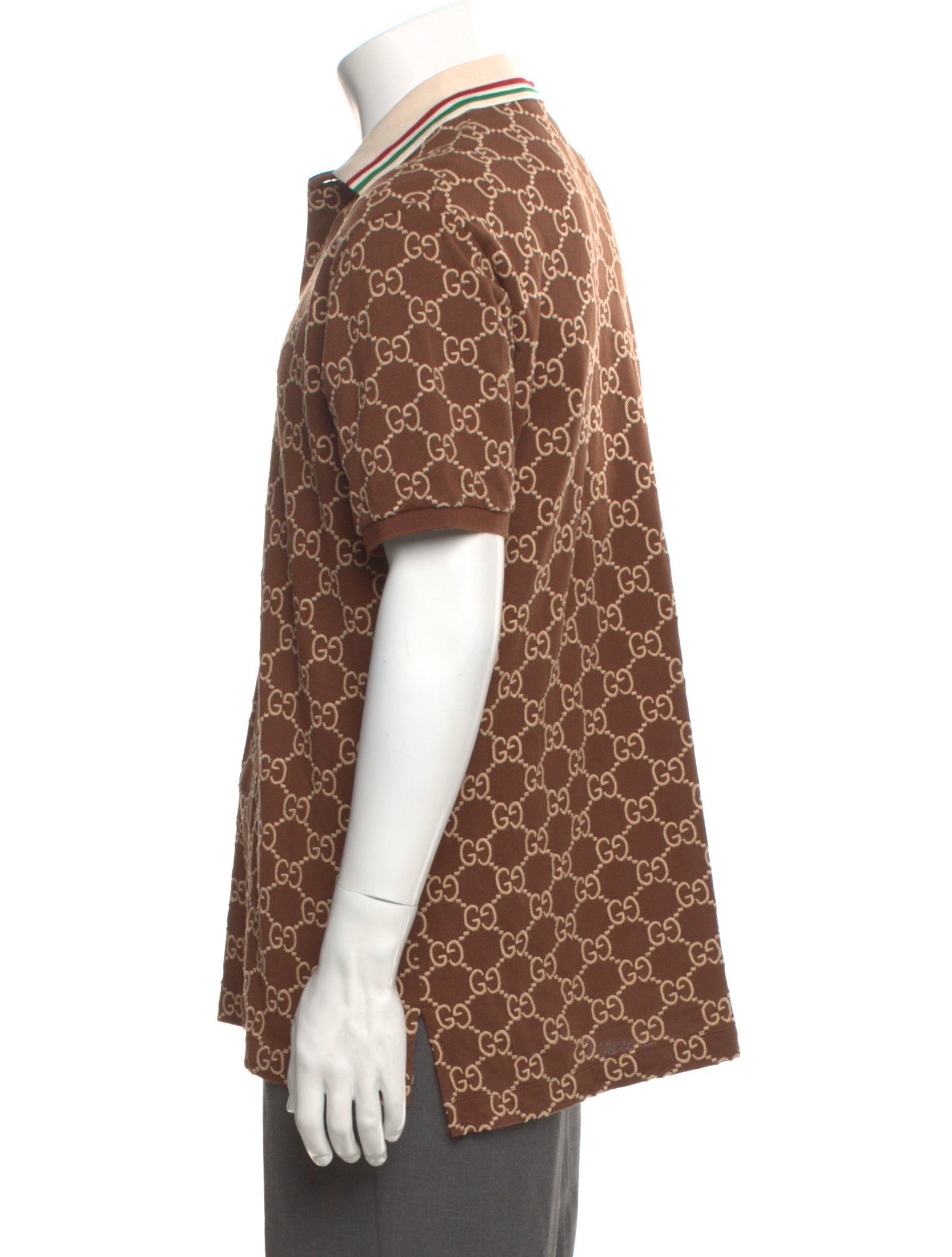 Gucci GG Supreme Collar Polo Shirt