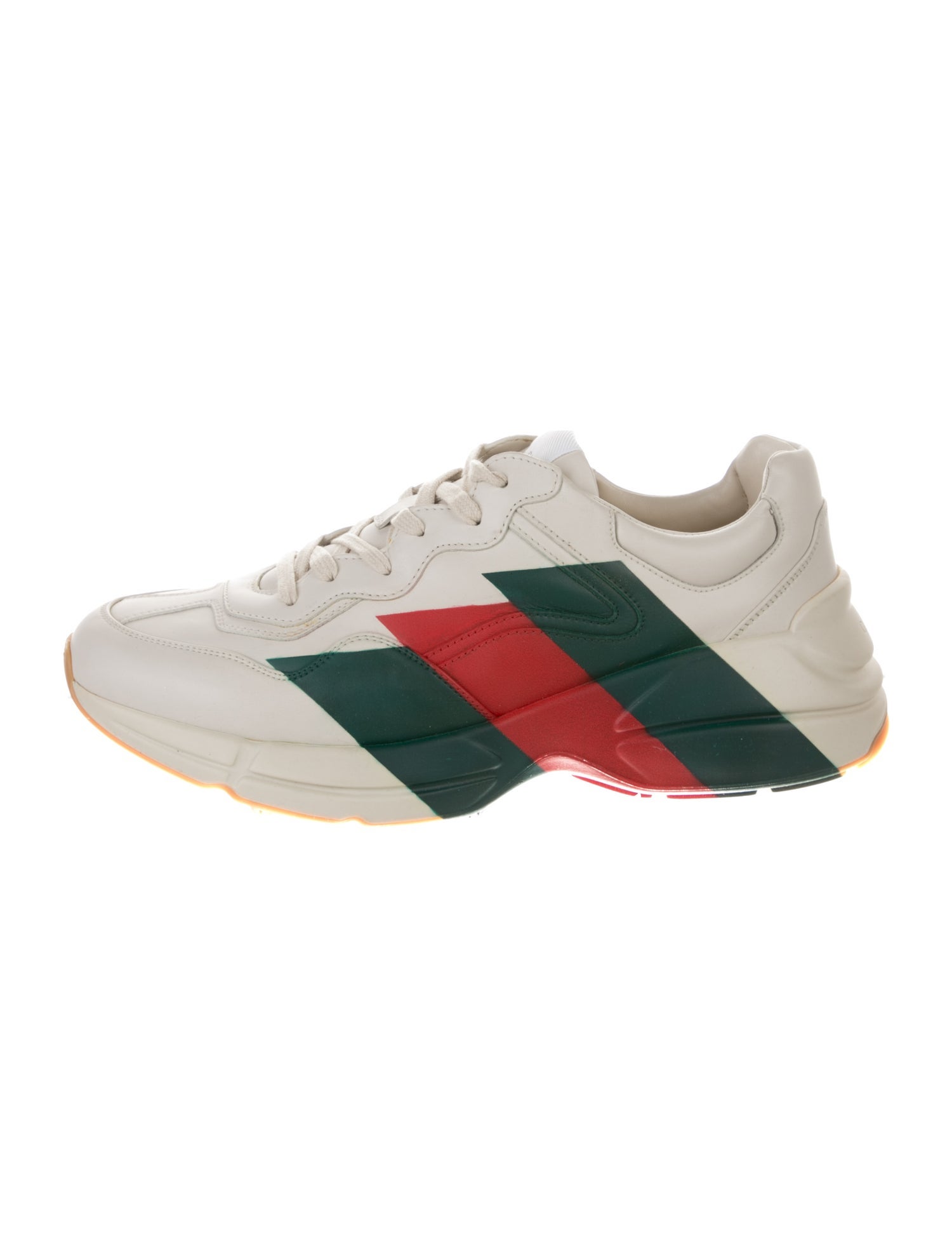 Gucci Web Accent Leather Athletic Sneakers
