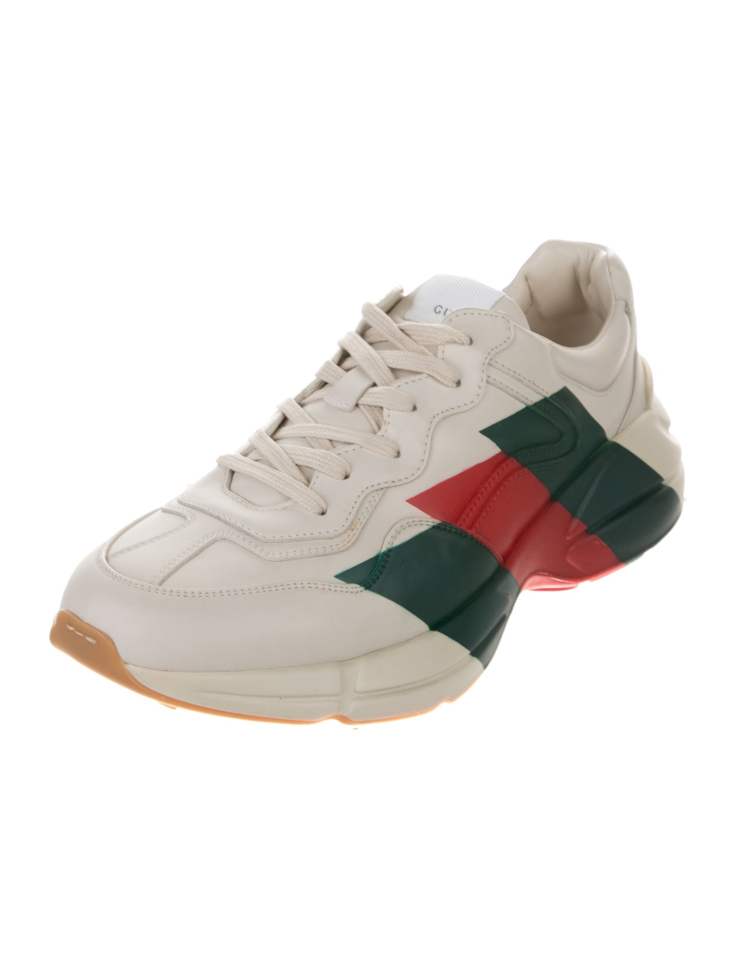 Gucci Web Accent Leather Athletic Sneakers