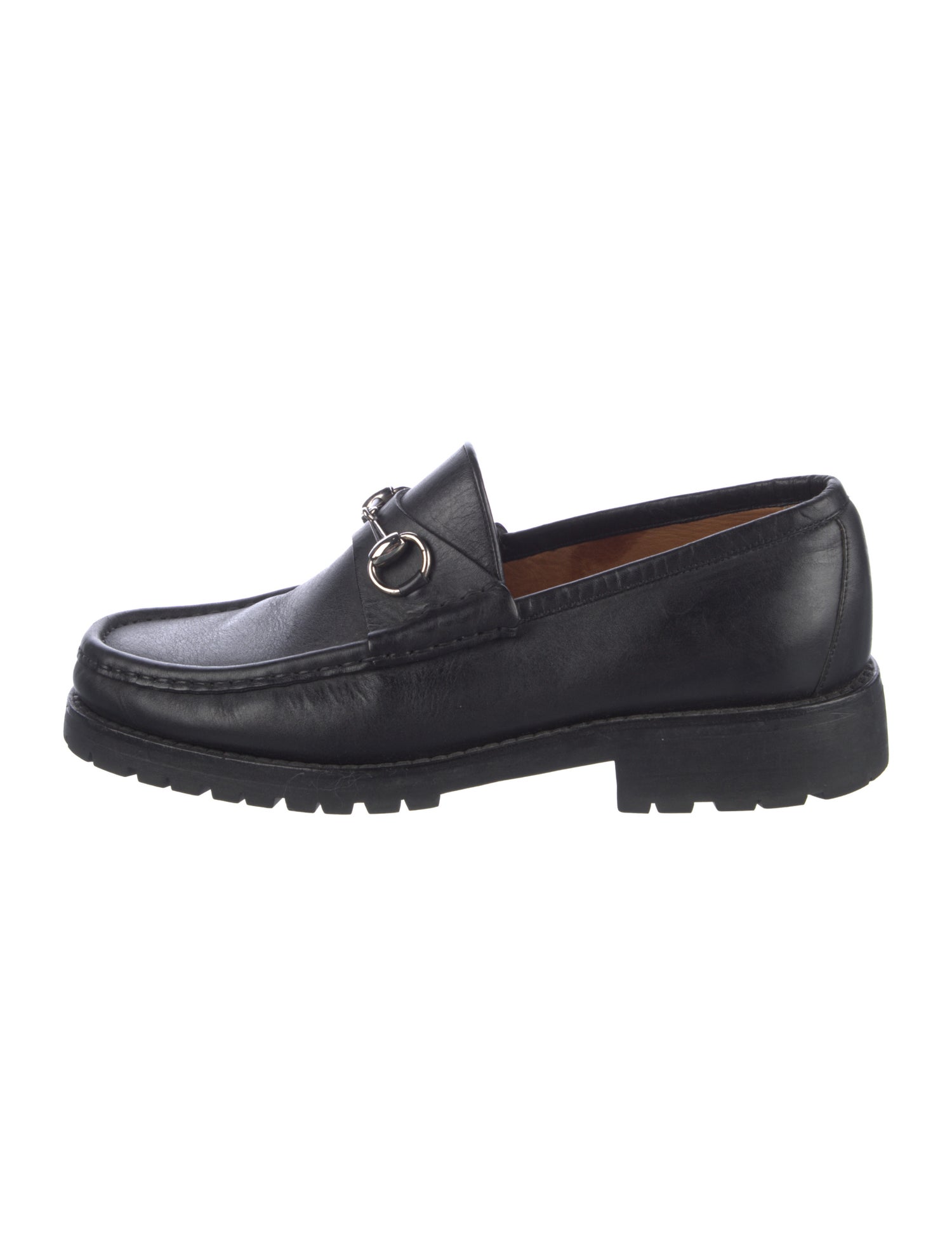 Gucci Horsebit Accent Leather Dress Loafers