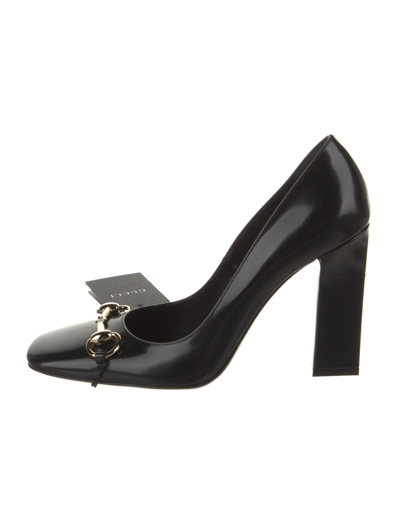 Gucci Horsebit Accent Patent Leather Pumps