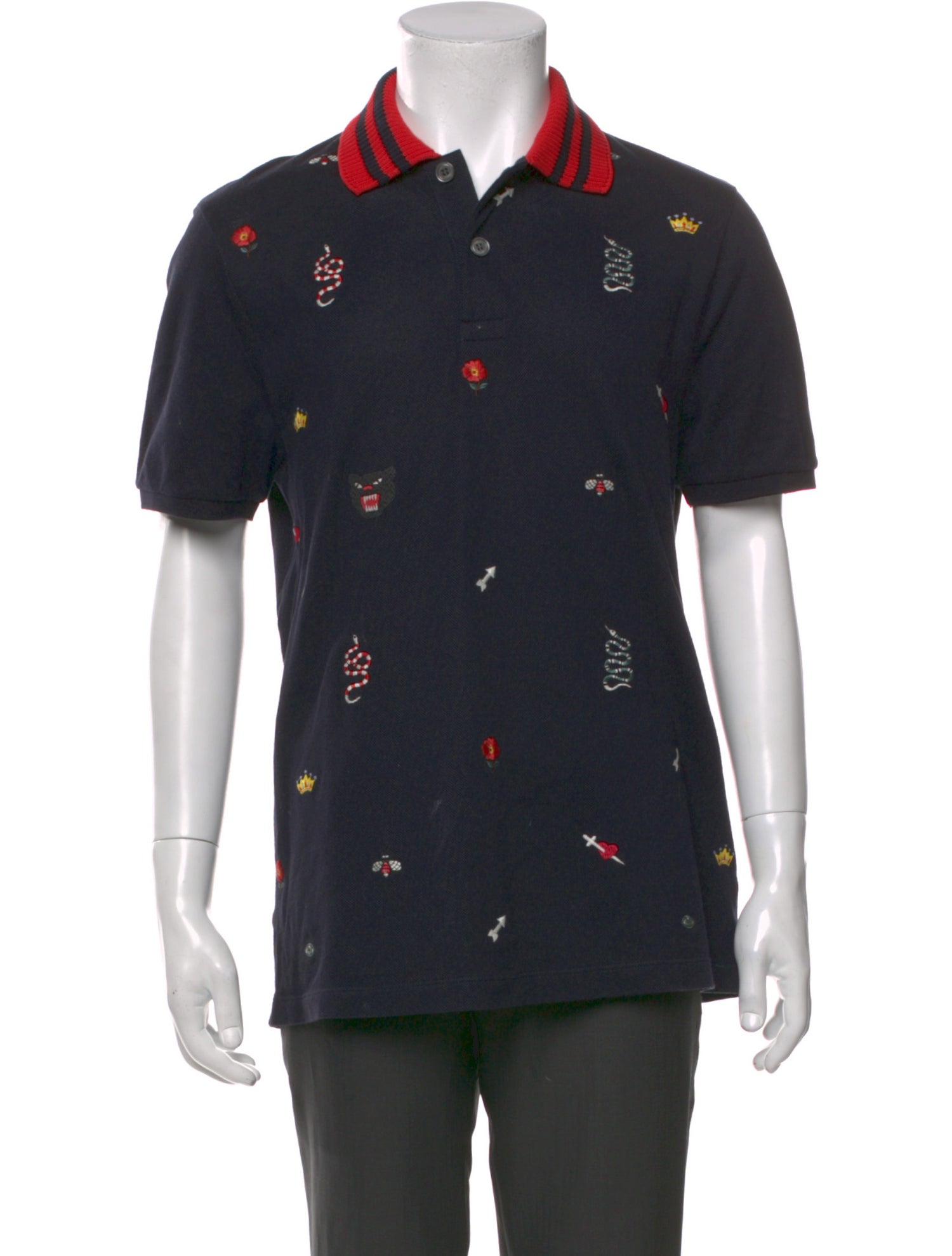 Gucci Kingsnake Printed Polo Shirt