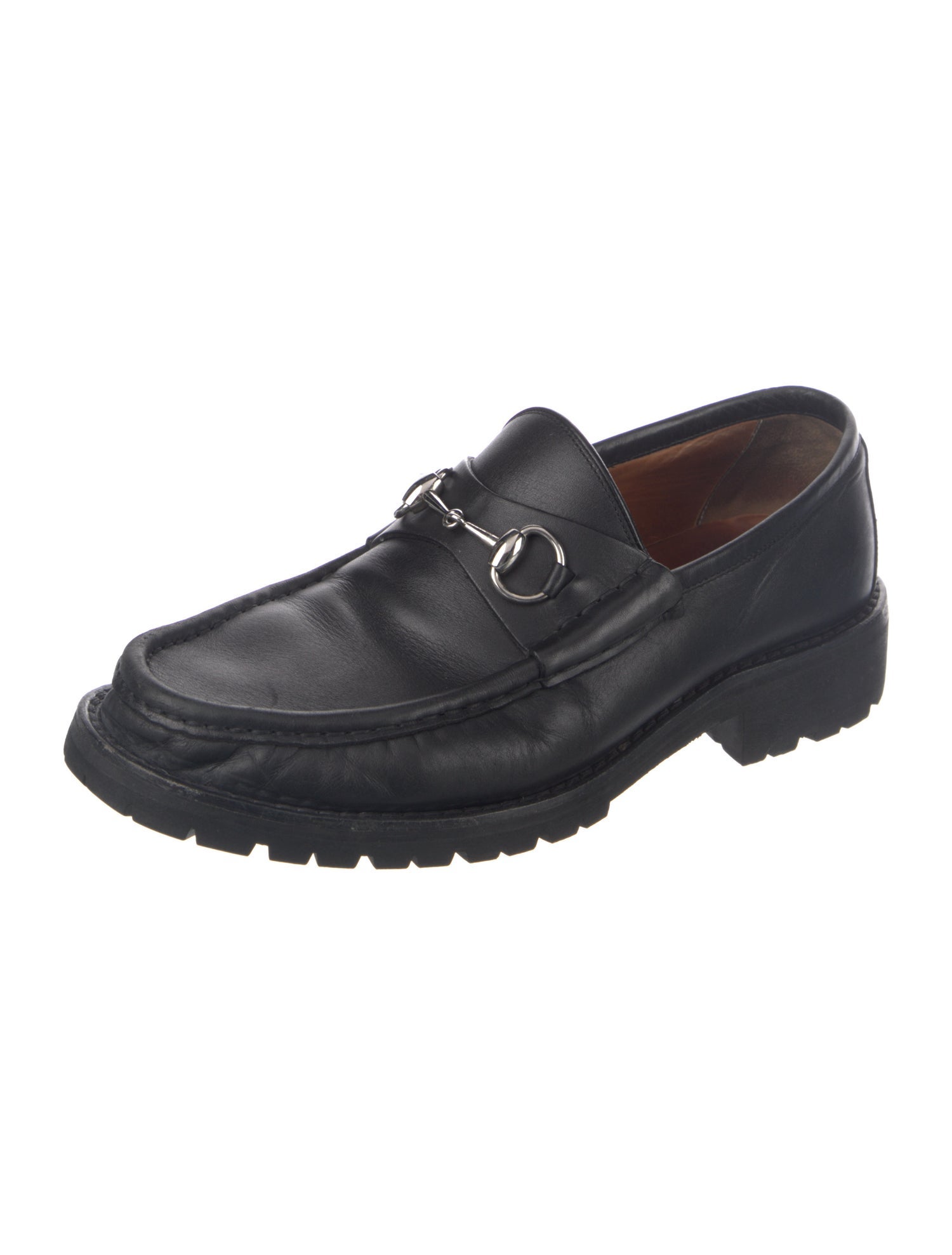 Gucci Horsebit Accent Leather Dress Loafers